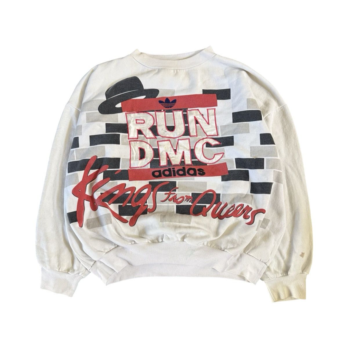 Adidas Vintage adidas x Run DMC “Kings From Queens” crewneck Size US XL / EU 56 / 4 - 1 Thumbnail
