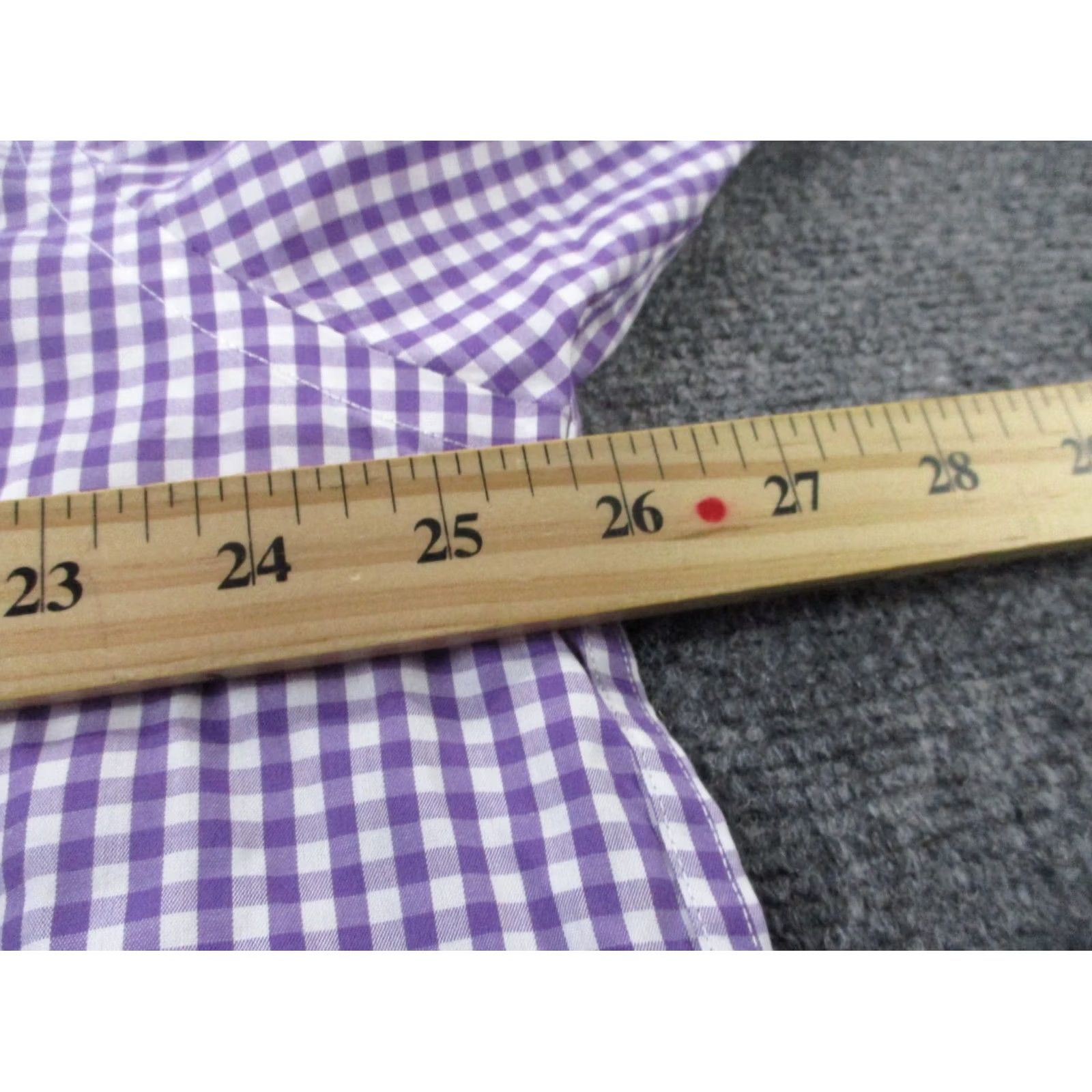Logo 7 Al Dixons Shirt Mens XL Purple Plaid Button-Up Collared Long Sleeve White Space? Size US XL / EU 56 / 4 - 5 Thumbnail