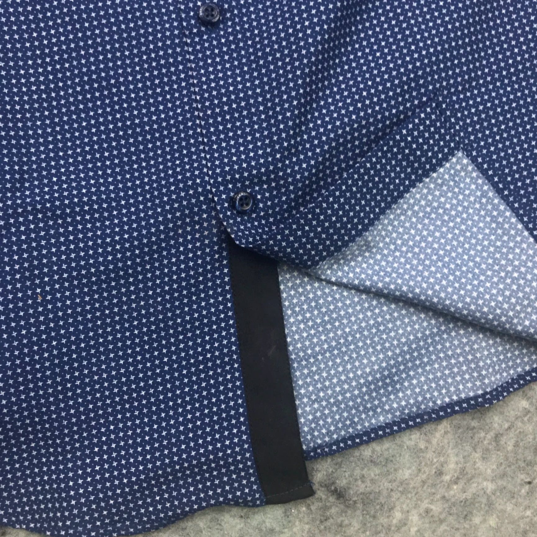 Vintage Alex Vando Mens Shirt Blue Button-Down Long Sleeve Microfiber Size US M / EU 48-50 / 2 - 5 Thumbnail