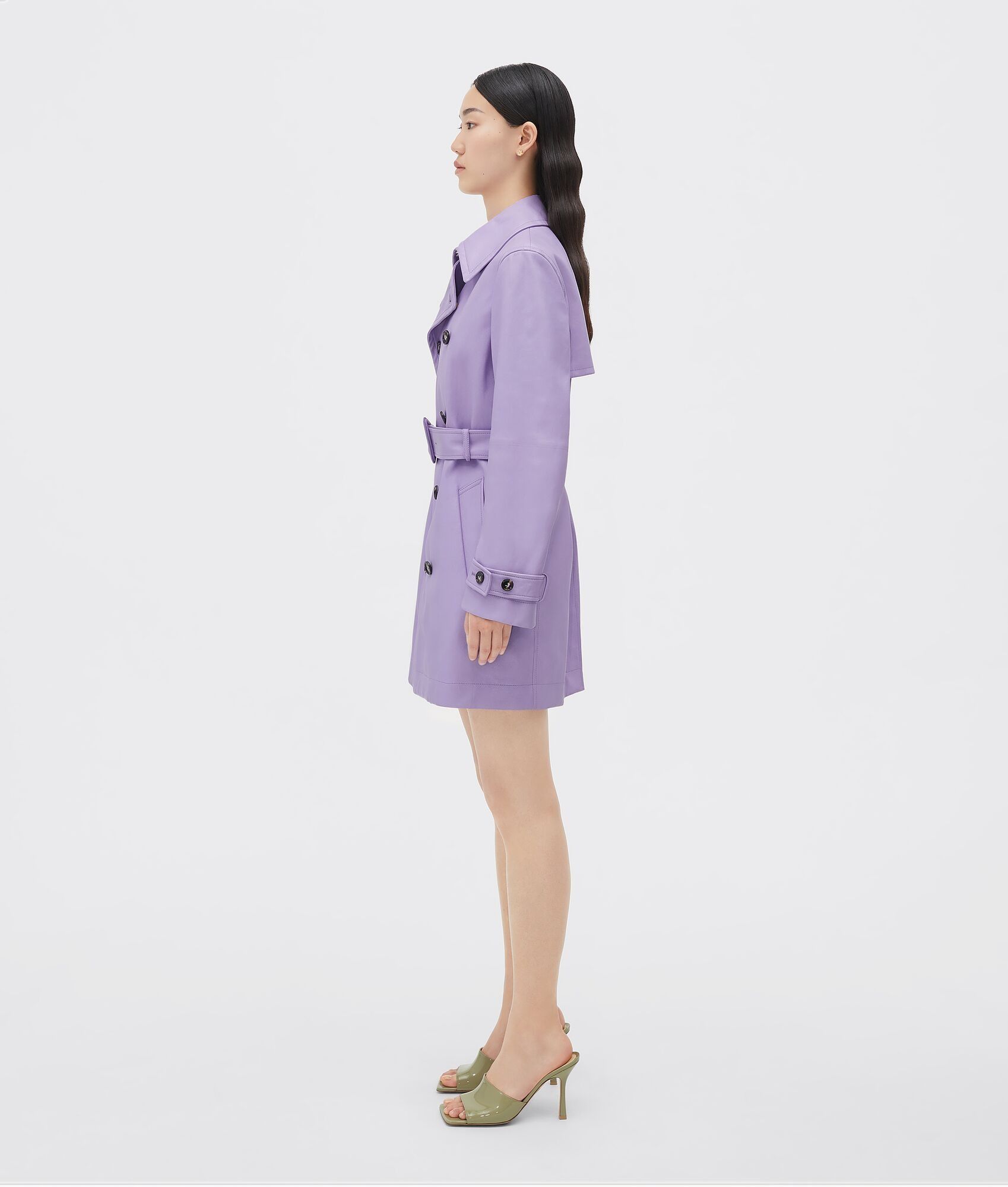 Bottega Veneta o1n1vont0225 Coat in Purple Size M / US 6-8 / IT 42-44 - 3 Thumbnail