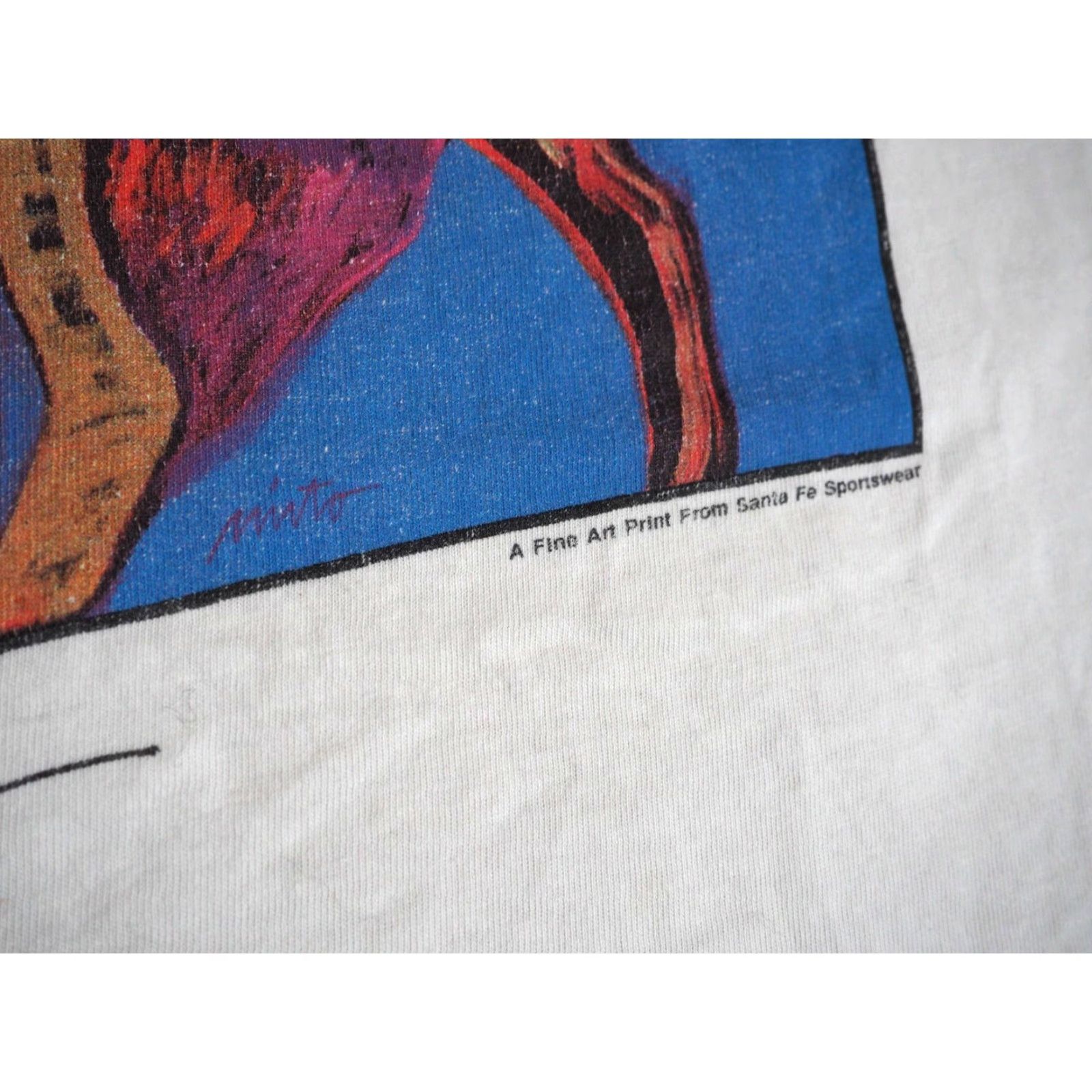 Hanes VTG Hanes Southwest Coyote Nature Art Distress White Tee T-Shirt XL Men Size US XL / EU 56 / 4 - 6 Thumbnail