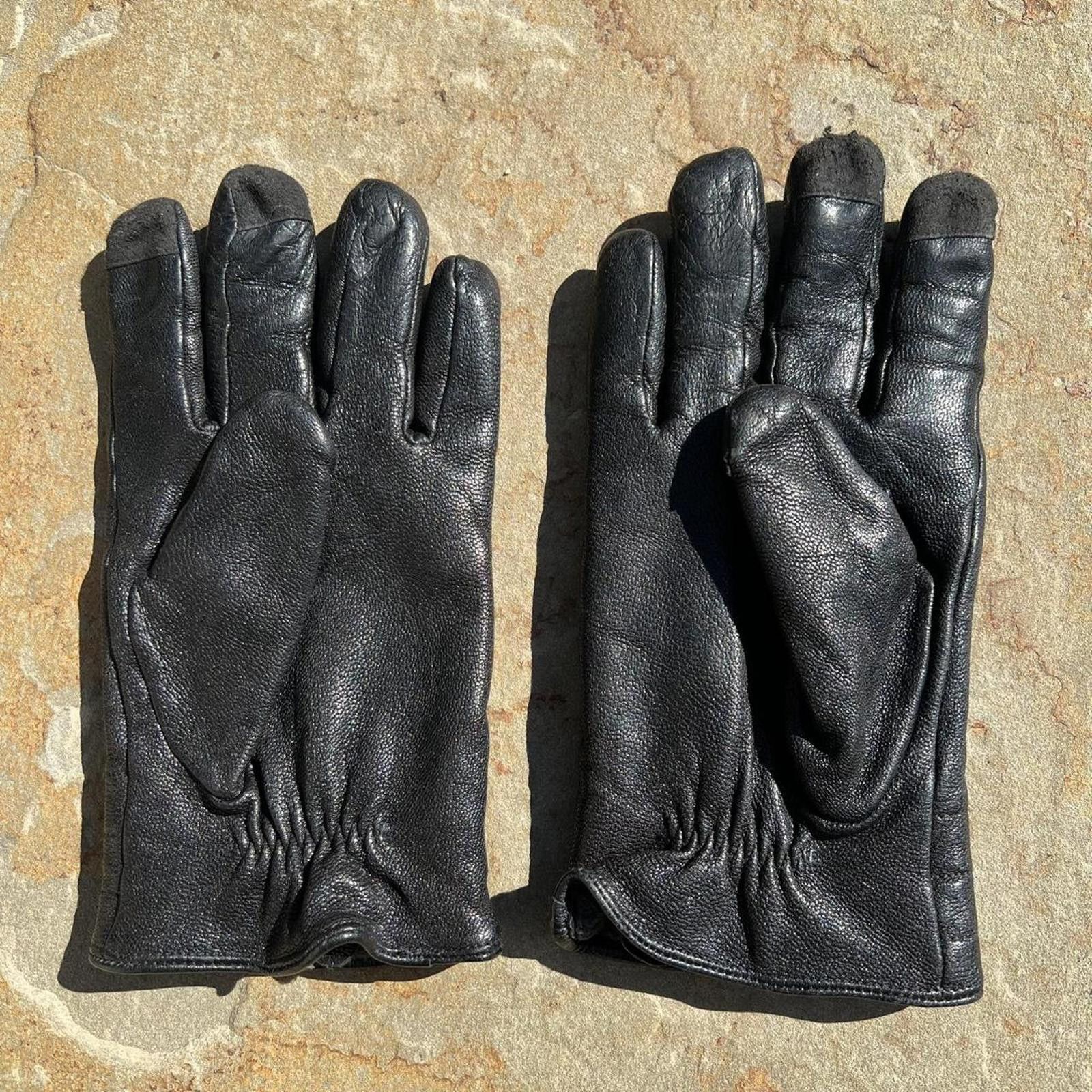 Calvin Klein Black Leather Gloves Size ONE SIZE - 5 Thumbnail