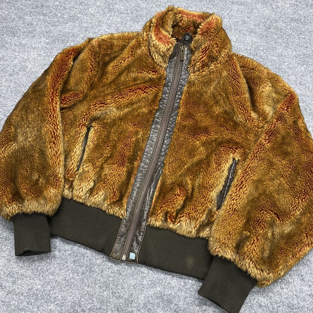 Other Y2K Azzure Leather Brown Faux Fur Coat Size 2XL Size XXL / US 16-18 / IT 52-54 - 3 Thumbnail
