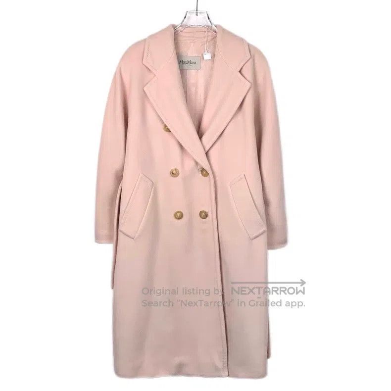 Max Mara Max Mara Pink Wool Lapel Double Breasted Coat Size XS / US 0-2 / IT 36-38 - 1 Thumbnail