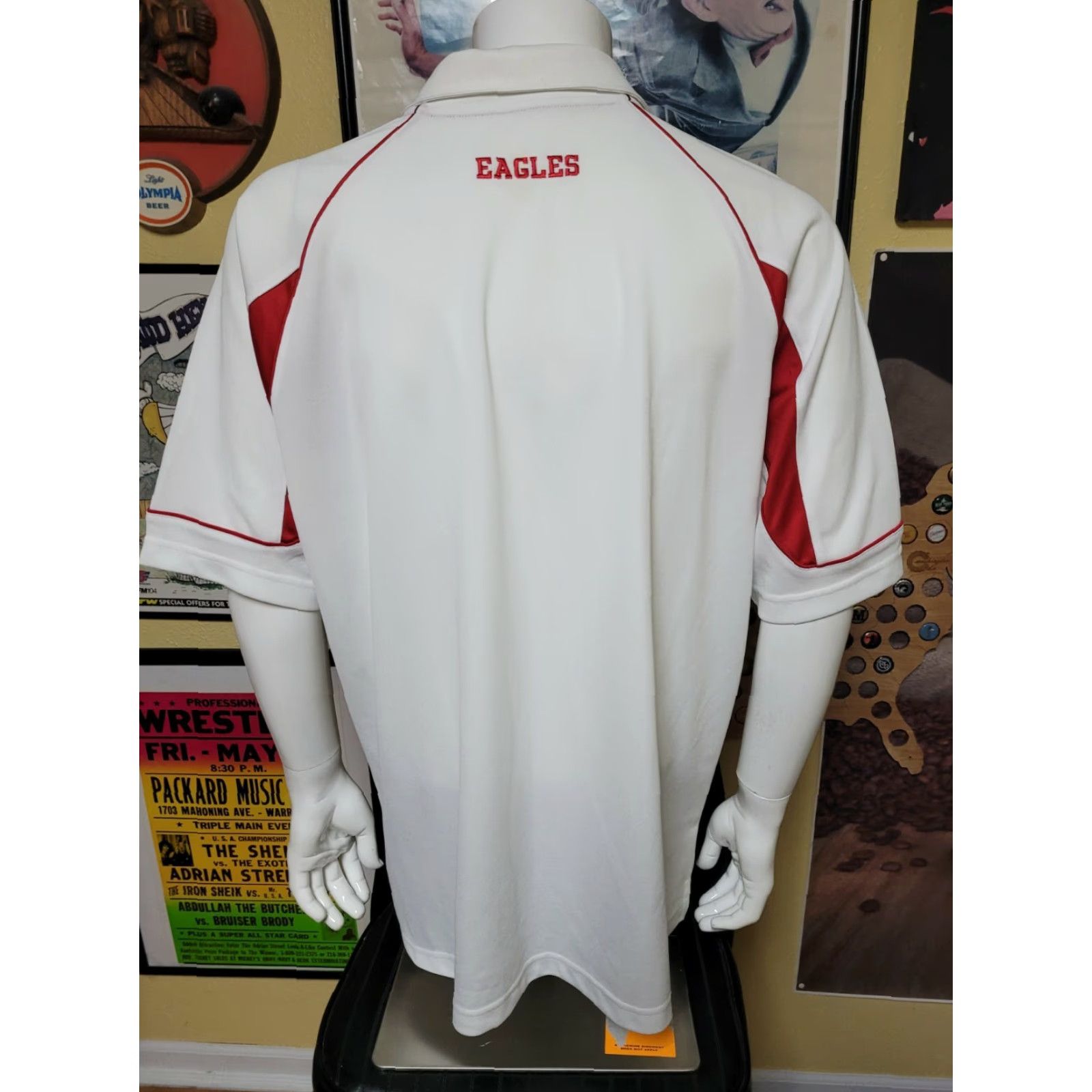 Holloway Frankenmuth Eagles Polo Shirt XL White Holloway Men Polo Short Sleeve 100% Polyester Size US XL / EU 56 / 4 - 3 Thumbnail
