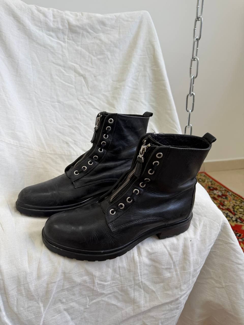 A.S.98 Vintage 90s Leather A.S.98 Guidi vibe ankle zip guidi vibe Size US 7 / IT 37 - 2 Thumbnail