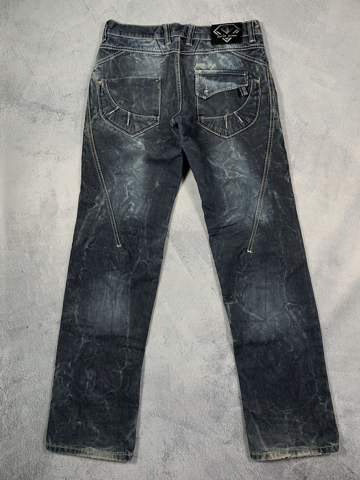 Japanese Brand Vintage Y2K Japanese faded denim jeans streetwear size 32x34 Size US 32 / EU 48 - 8 Thumbnail
