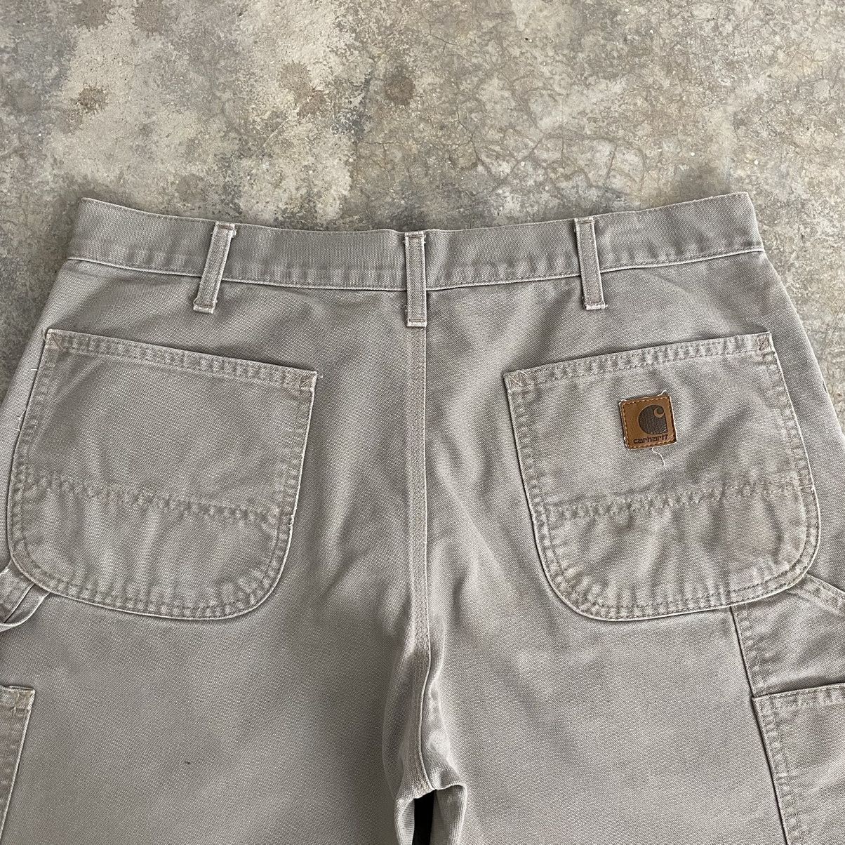 Carhartt VTG Carhartt Desert Grey Dirty Baggy Carpenter Shorts Jorts Size US 34 / EU 50 - 12 Thumbnail