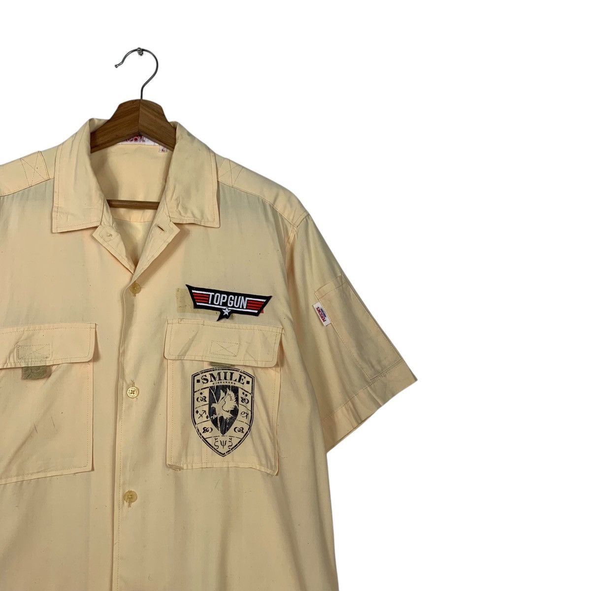 PERSON'S PERSON’S Uniform Top Gun Patches Button Shirt #2067-C90 Size US L / EU 52-54 / 3 - 5 Thumbnail