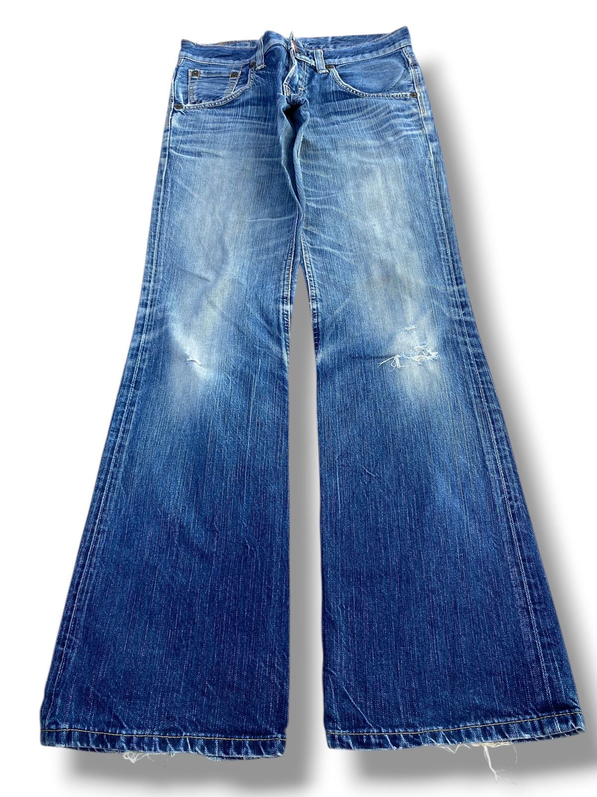 Edwin Edwin Blue Trip Whiskers Faded Wash Style Bootcut Jeans Size US 30 / EU 46 - 1 Thumbnail