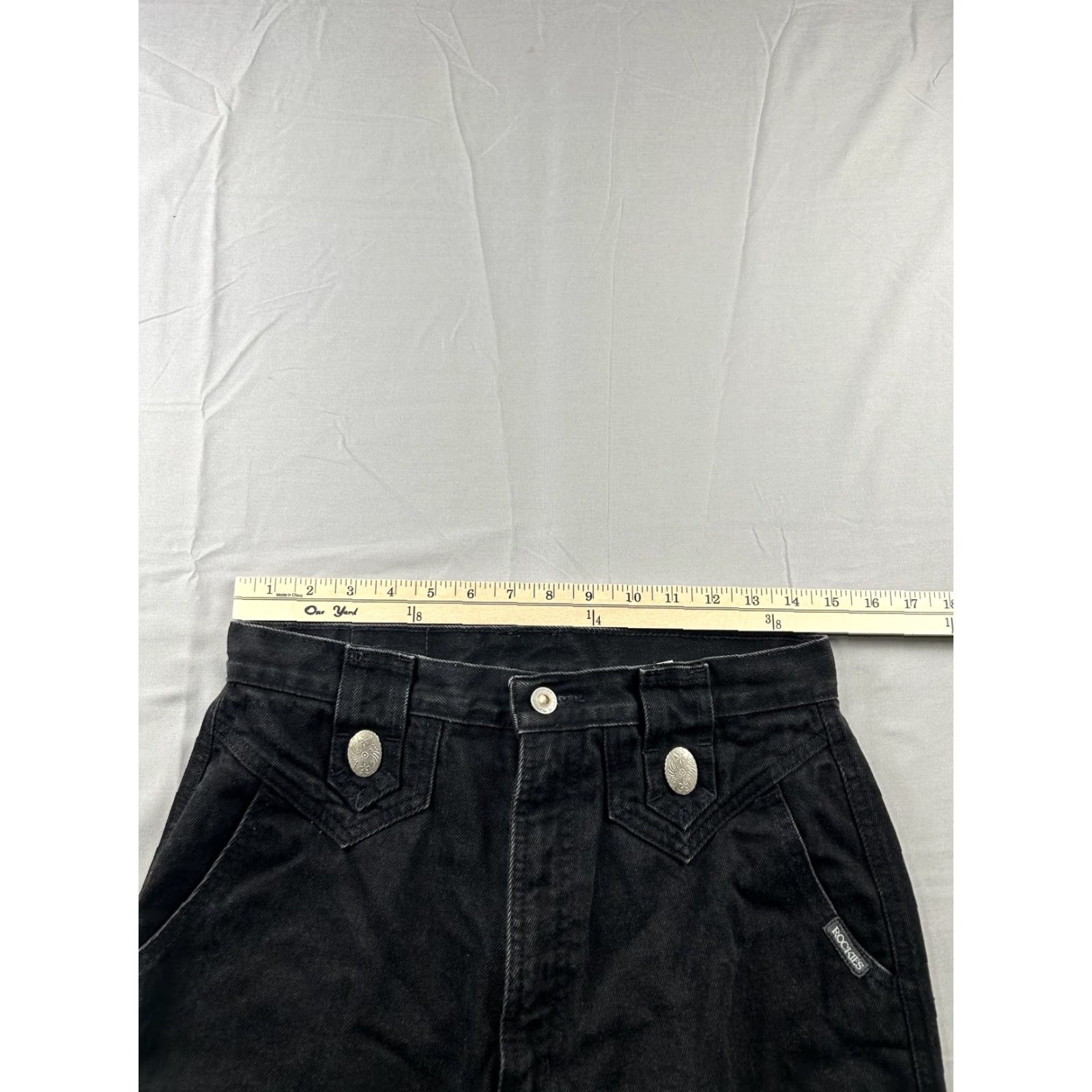 Vintage VINTAGE Rockies Jeans Womens 30X36 High Rise Western 90s Denim Concho Size 30" / US 8 / IT 44 - 7 Thumbnail