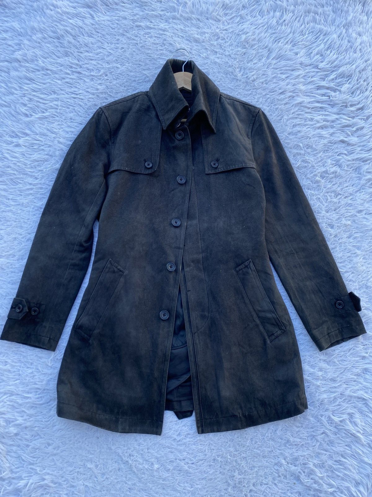 Tornado Mart Rare Vintage Tornado Mart Japanese Brand Suede Trench Coat Size M / US 6-8 / IT 42-44 - 10 Thumbnail