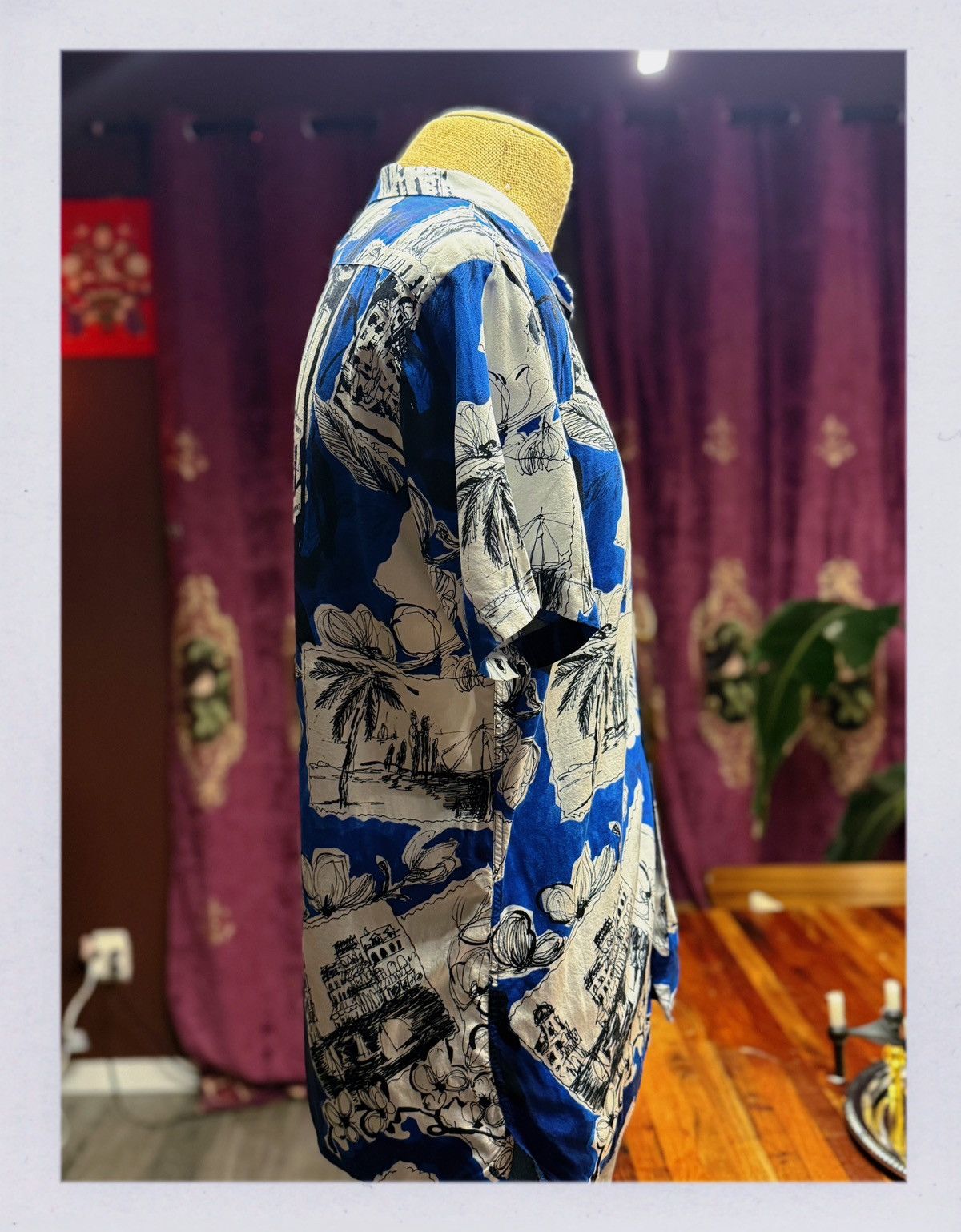 Zara ZARA Illustrated Vintage Postcard Shirt – Size L Size US L / EU 52-54 / 3 - 4 Thumbnail