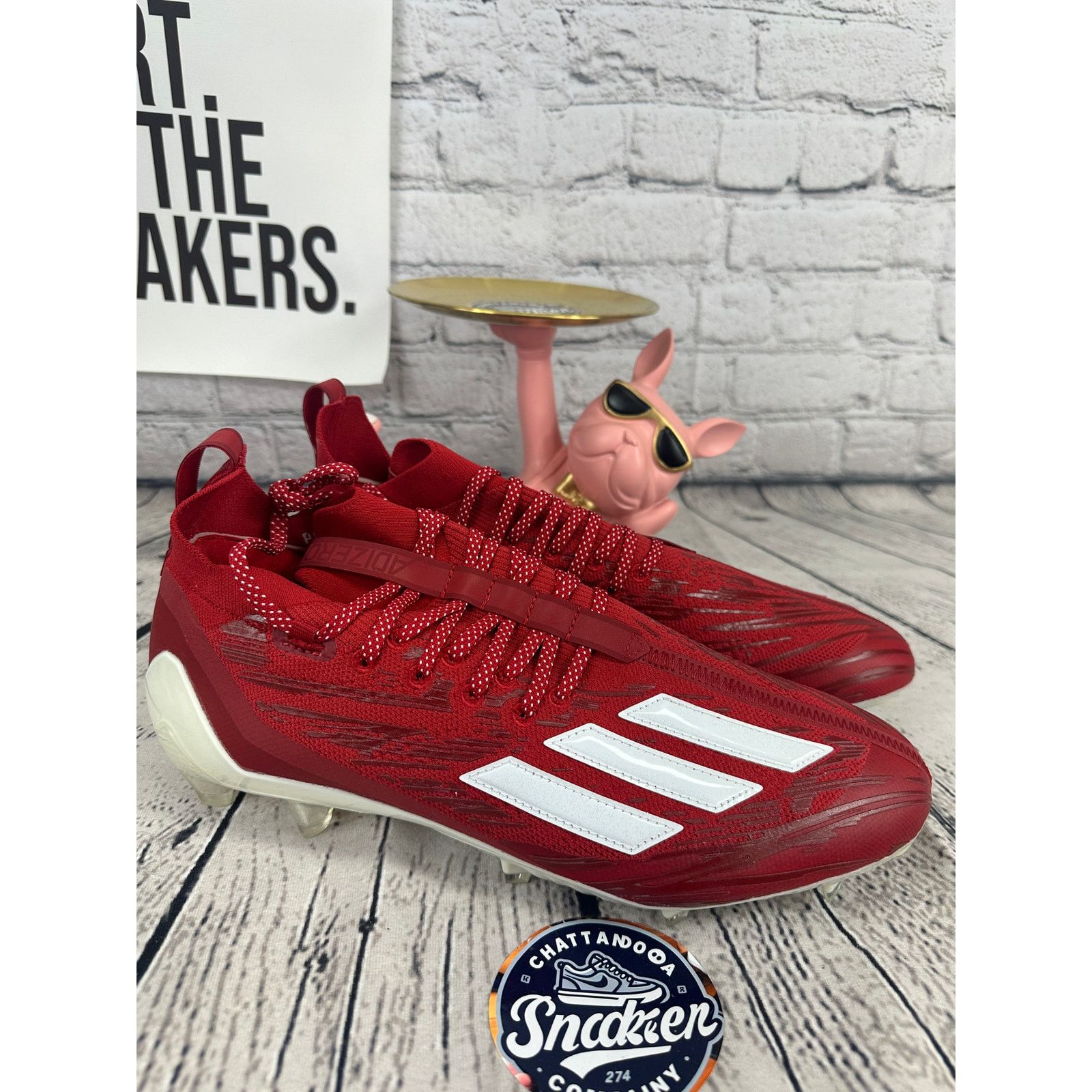 Adidas Adidas Adizero Primeknit Football Cleats Mens 13 Red NFL Size US 13 / EU 46 - 5 Thumbnail