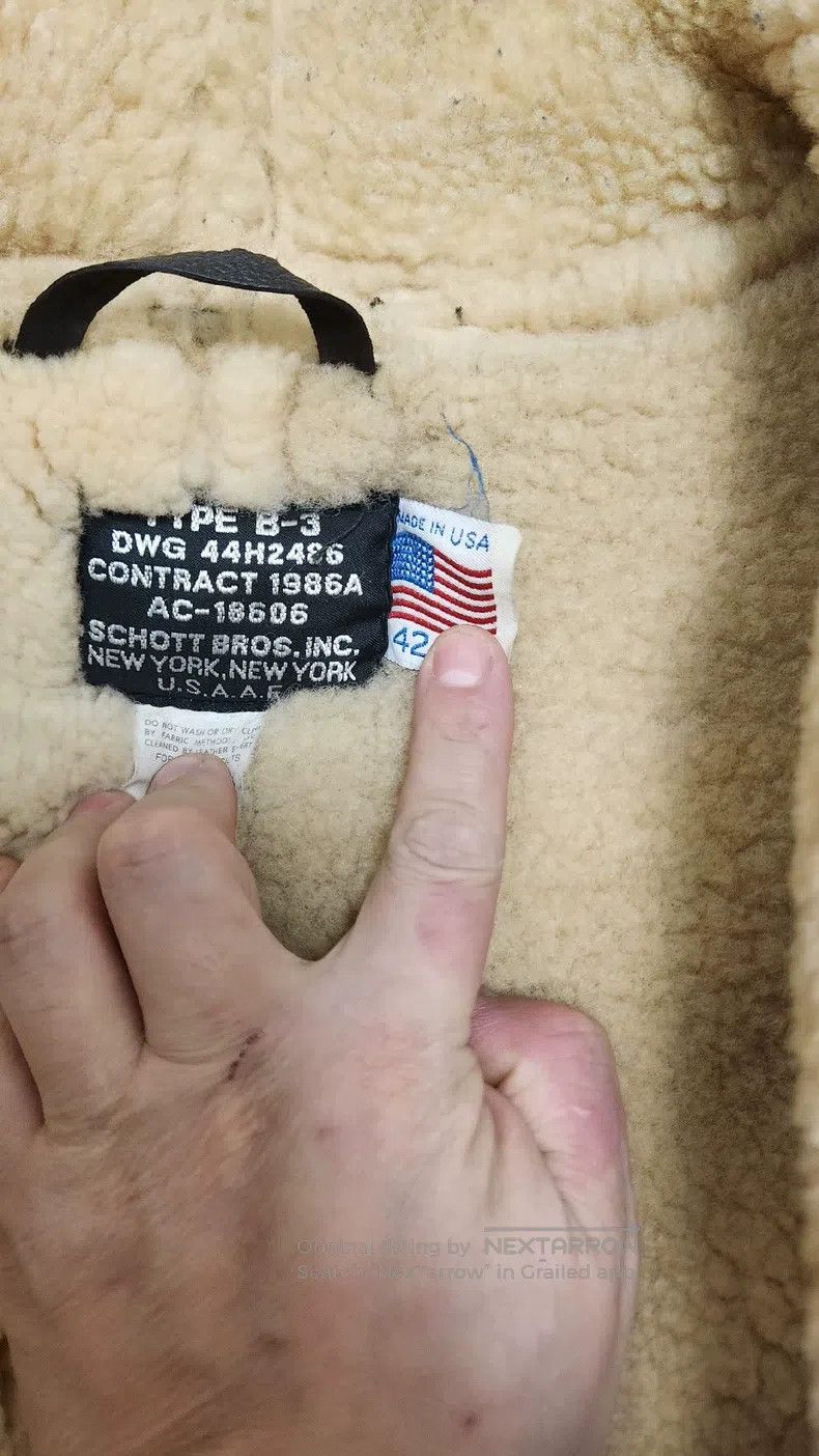 Schott Schott Fur is integrated into the leather coat Size US XXL / EU 58 / 5 - 3 Thumbnail