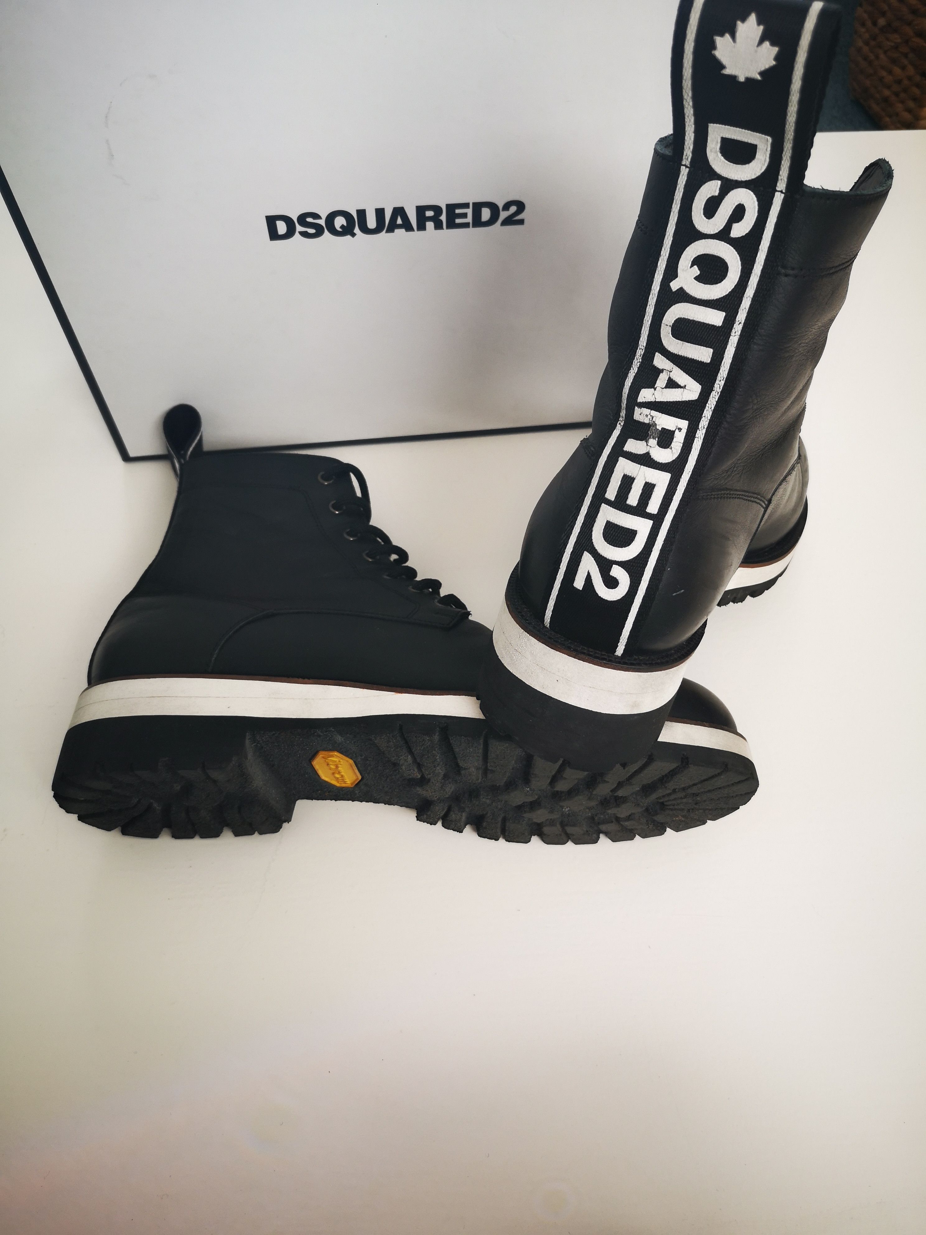 Dsquared2 DSQUARED2 FLAT ANKLE BOOTS BRICK WINTER BOOTS LEATHER SZ. 45 Size US 12 / EU 45 - 14 Thumbnail