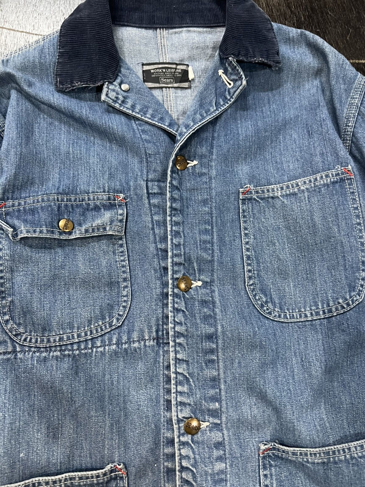 Sears Vintage Sears Work’n Leisure Denim Chore Jacket Size US M / EU 48-50 / 2 - 4 Thumbnail