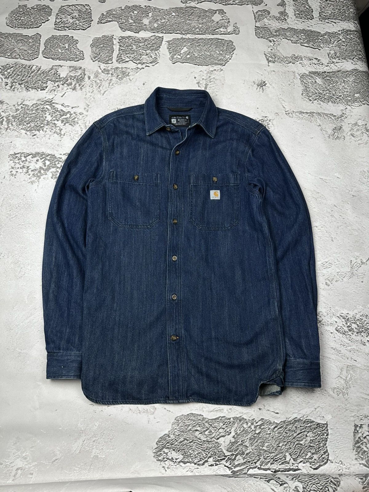 Carhartt Carhartt Denim Shirt Workwear style Size US S / EU 44-46 / 1 - 1 Thumbnail