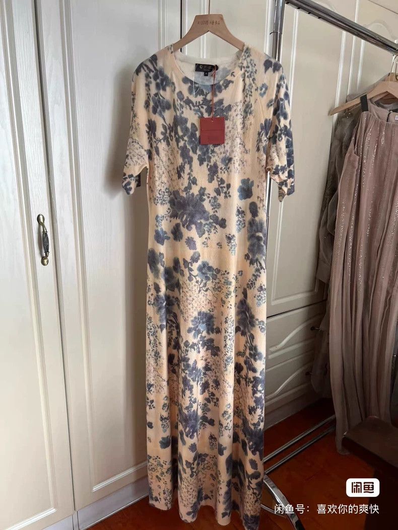 Loro Piana LORO PIANA Printed cashmere dress Size M / US 6-8 / IT 42-44 - 3 Thumbnail