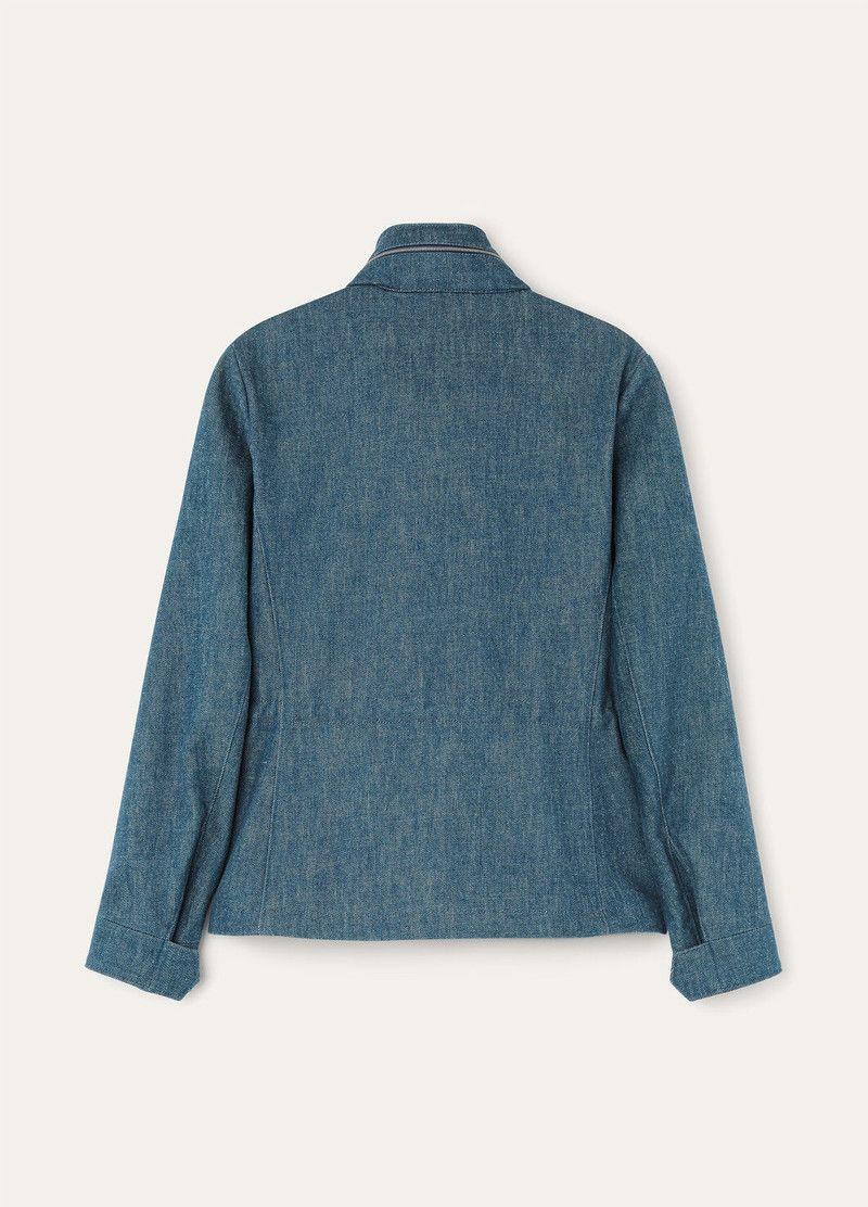 Loro Piana o1srvl11e0526 FAP2842 Traveler Mini Field Jacket in Blue Size M / US 6-8 / IT 42-44 - 6 Thumbnail