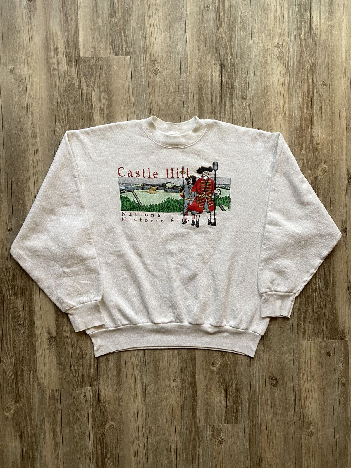 Vintage Vintage 90s Historic Castle Hill Fort Graphic Crewneck Size US L / EU 52-54 / 3 - 1 Thumbnail