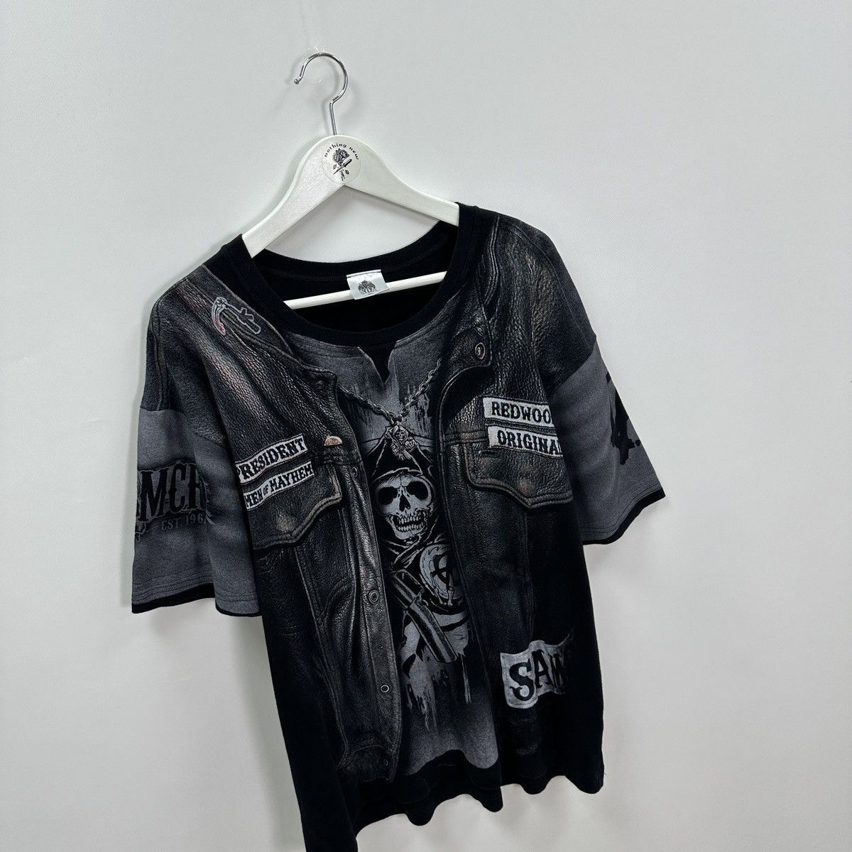 Other Rare Sons Of Anarchy AOP tee Tv Series Mayhem y2k og hype Size US XL / EU 56 / 4 - 6 Thumbnail