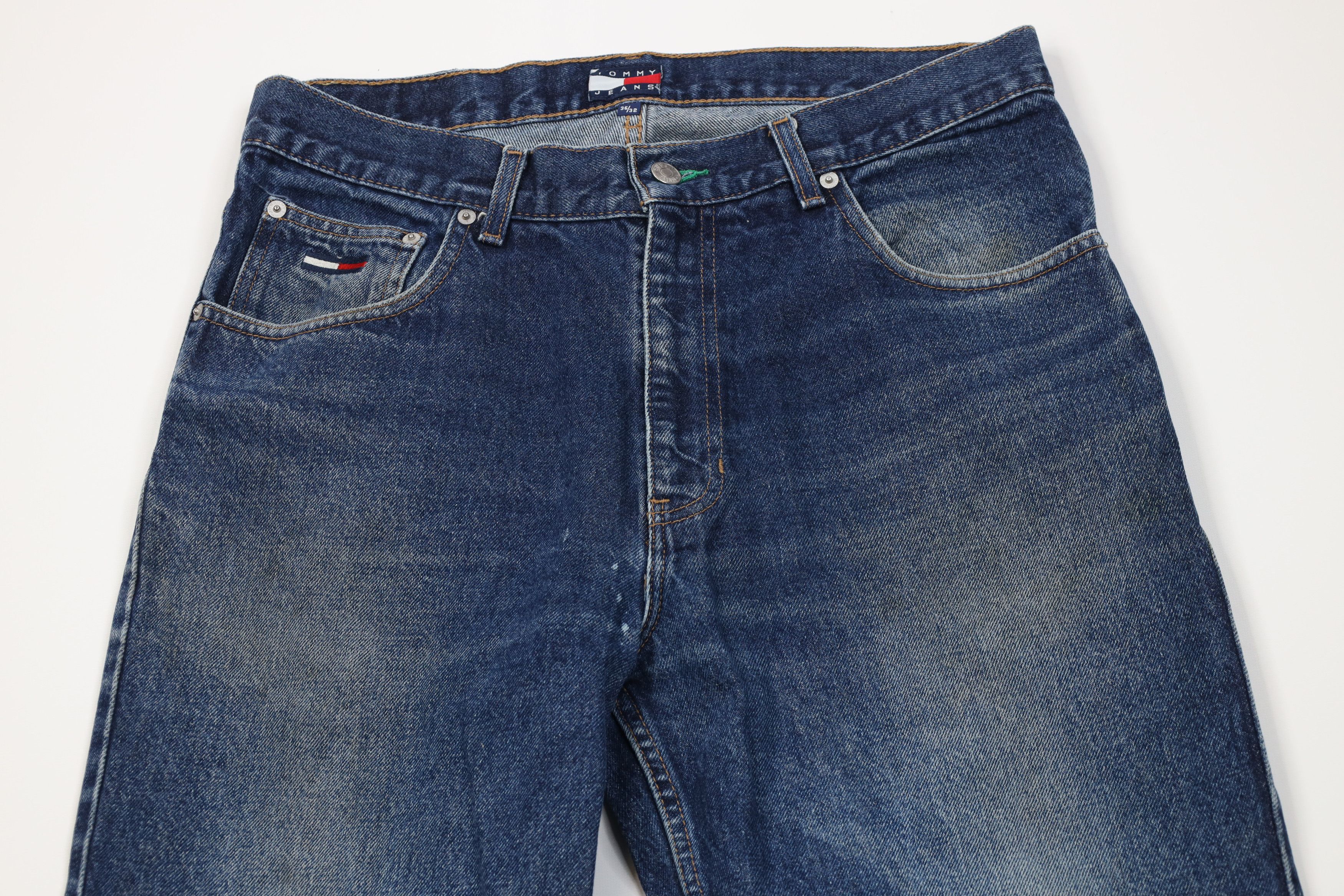 Tommy Hilfiger Vintage 90s Tommy Hilfiger Spell Baggy Fit Denim Jeans Blue Size US 36 / EU 52 - 2 Thumbnail