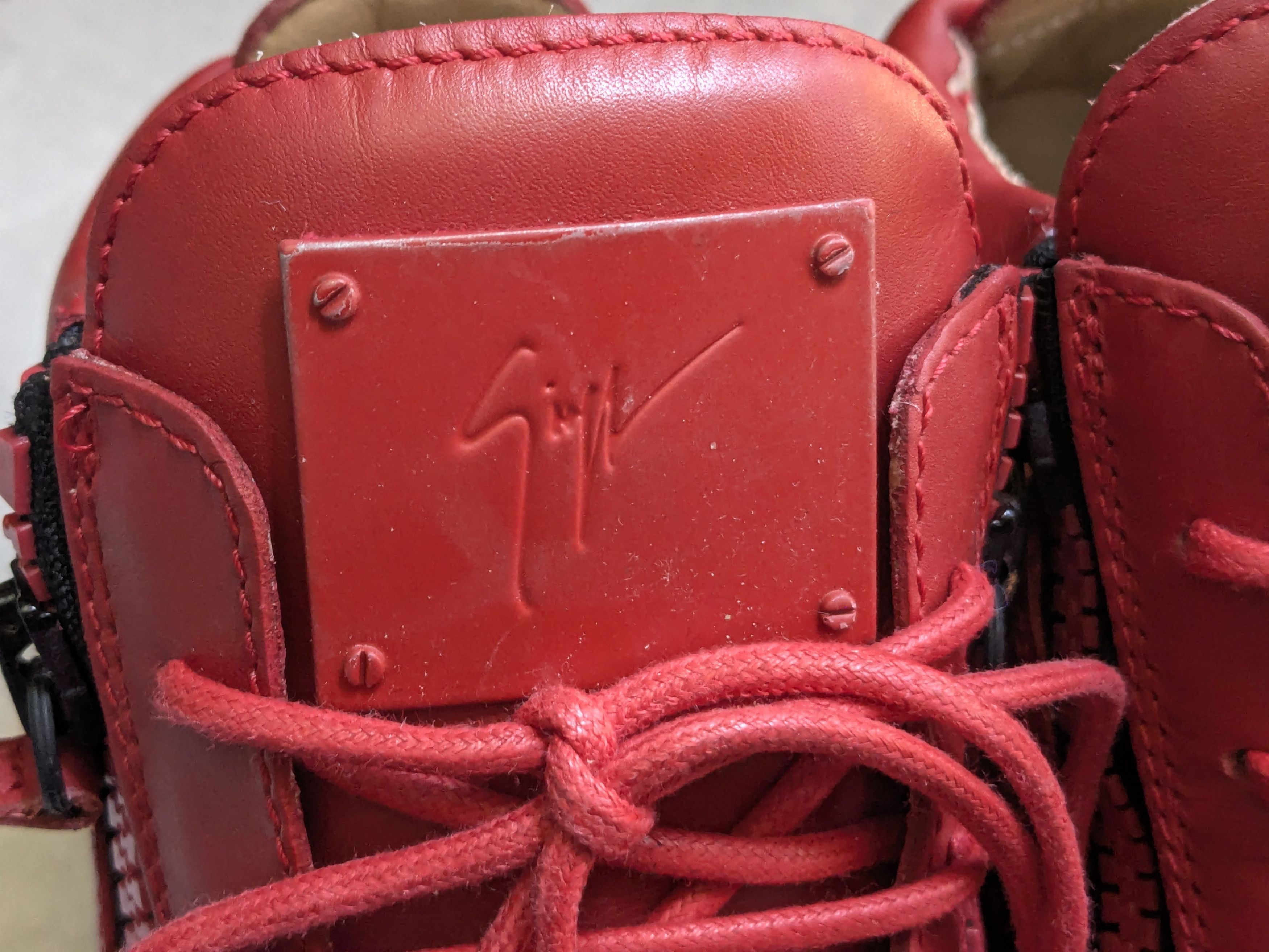 Giuseppe Zanotti Giuseppe Zanotti High Top Sneakers Red 10.5 43.5 Leather Size US 10.5 / EU 43-44 - 7 Thumbnail