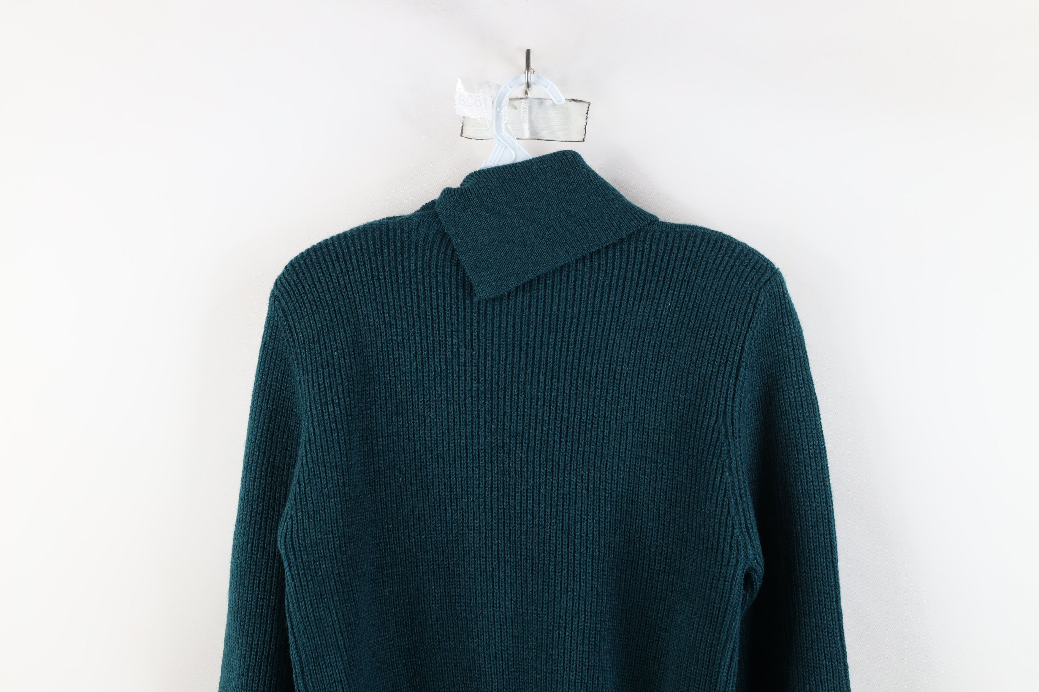 Vintage Vintage 80s 90s Mid Mod Wool Ribbed Knit Turtleneck Sweater Size M / US 6-8 / IT 42-44 - 12 Thumbnail