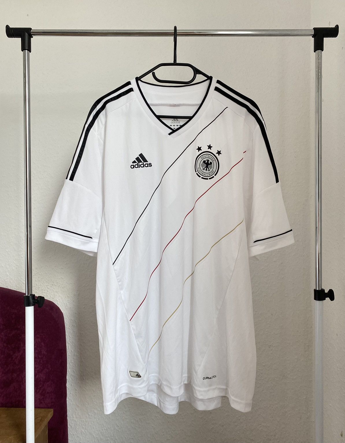 Adidas Germany 2012 2013 Football Shirt Soccer Jersey Spain France Size US XL / EU 56 / 4 - 1 Thumbnail
