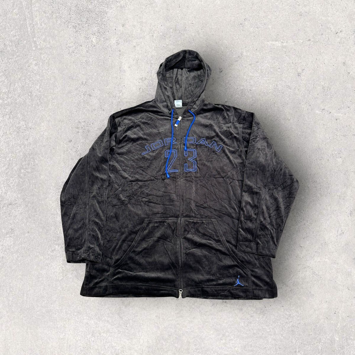 Jordan Brand × Vintage Vintage Jordan velour hoodie Size US XL / EU 56 / 4 - 1 Thumbnail
