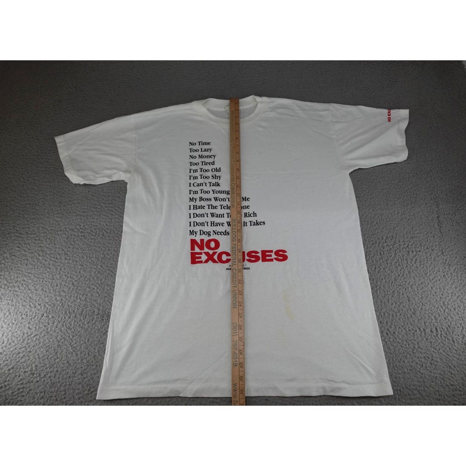 Vintage VINTAGE Jesus Shirt Mens One Size White NO EXCUSES Graphic Tee 1990s Christian Mens Size US M / EU 48-50 / 2 - 4 Thumbnail