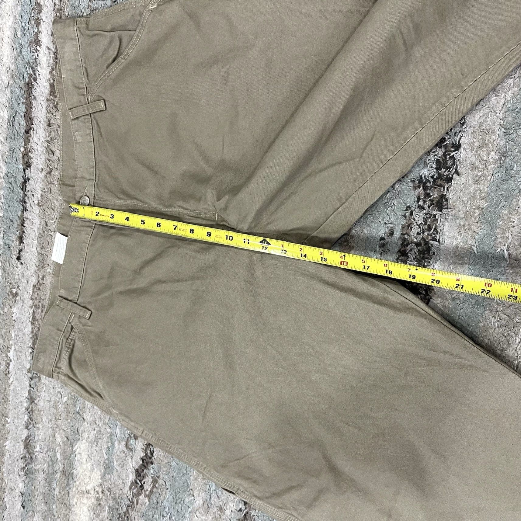 Wrangler Wrangler Pants Mens 42x30 Khaki Carpenter Workwear NWT Straight Leg Flat Front Cotton Twill Regular 30 Inseam USA "New" Size US 42 / EU 58 - 5 Thumbnail