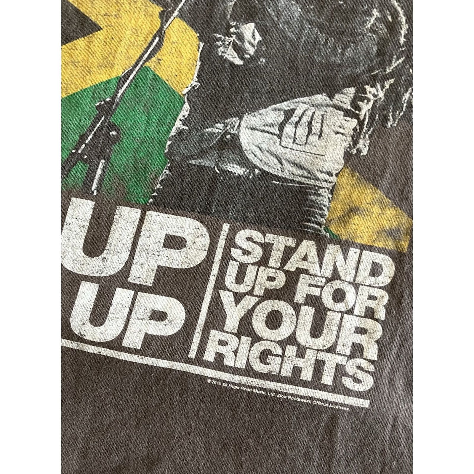 Vintage VINTAGE Bob Marley Shirt Mens Medium Black Get Up Stand Up Zion Rootswear Tee 10 Size US M / EU 48-50 / 2 - 4 Thumbnail