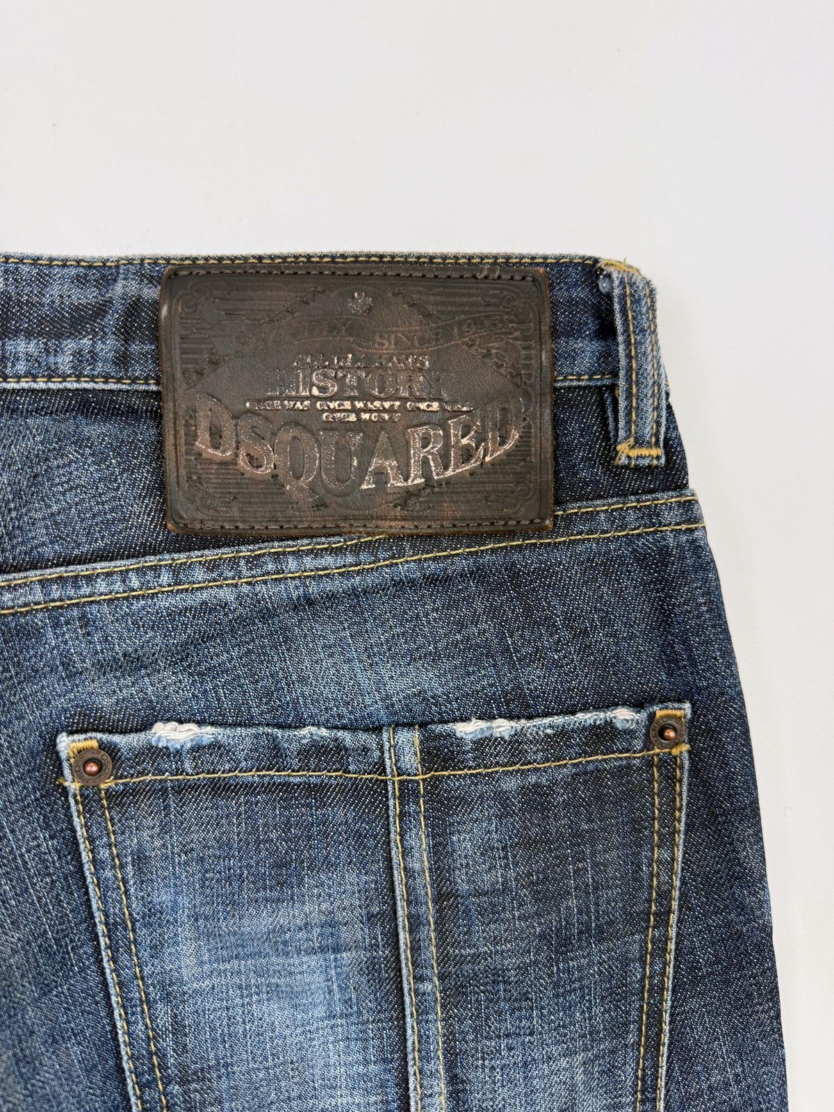 Dsquared2 Dsquared 2 History Distressed Denim Low Rise Jeans 48 Size US 33 - 8 Thumbnail