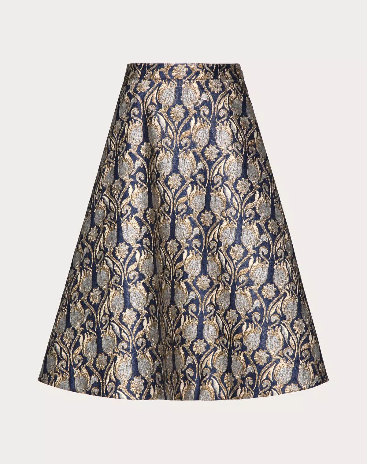 Valentino o1s1wg110426 Metamorphos Tulips Brocade Midi Skirt Size 25" / US 0 / IT 36 - 1 Thumbnail