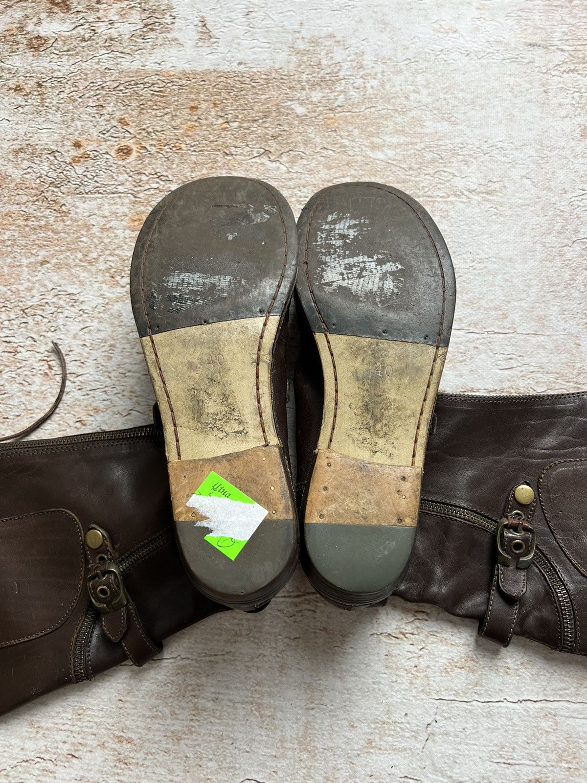 Japanese Brand × Vintage Vintage insane leather multi pocket zipped belted boots Size US 7 / IT 37 - 6 Thumbnail