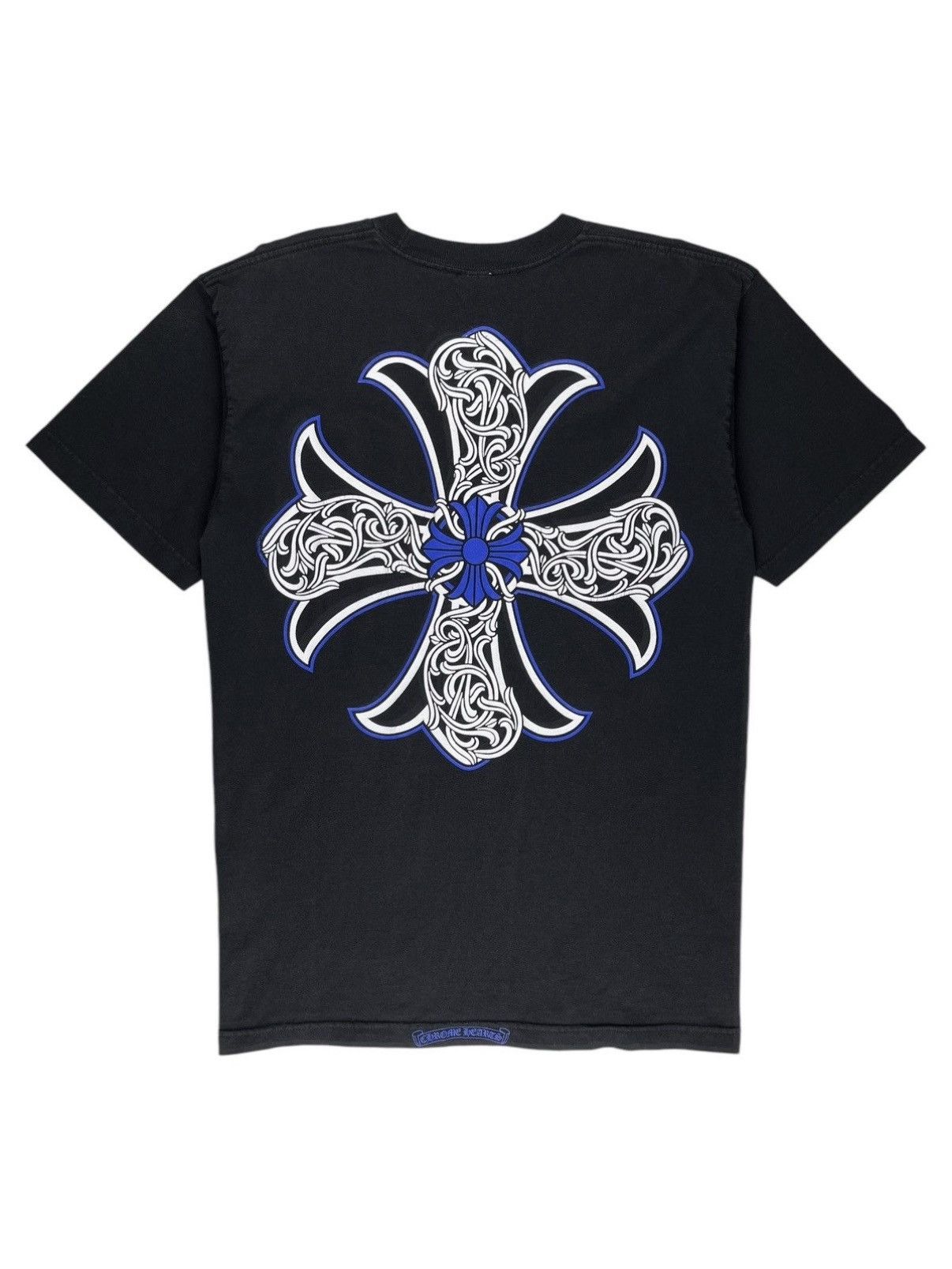 Chrome Hearts Chrome Hearts Vintage Blue Floral Plus Cross Tee Size US S / EU 44-46 / 1 - 1 Thumbnail