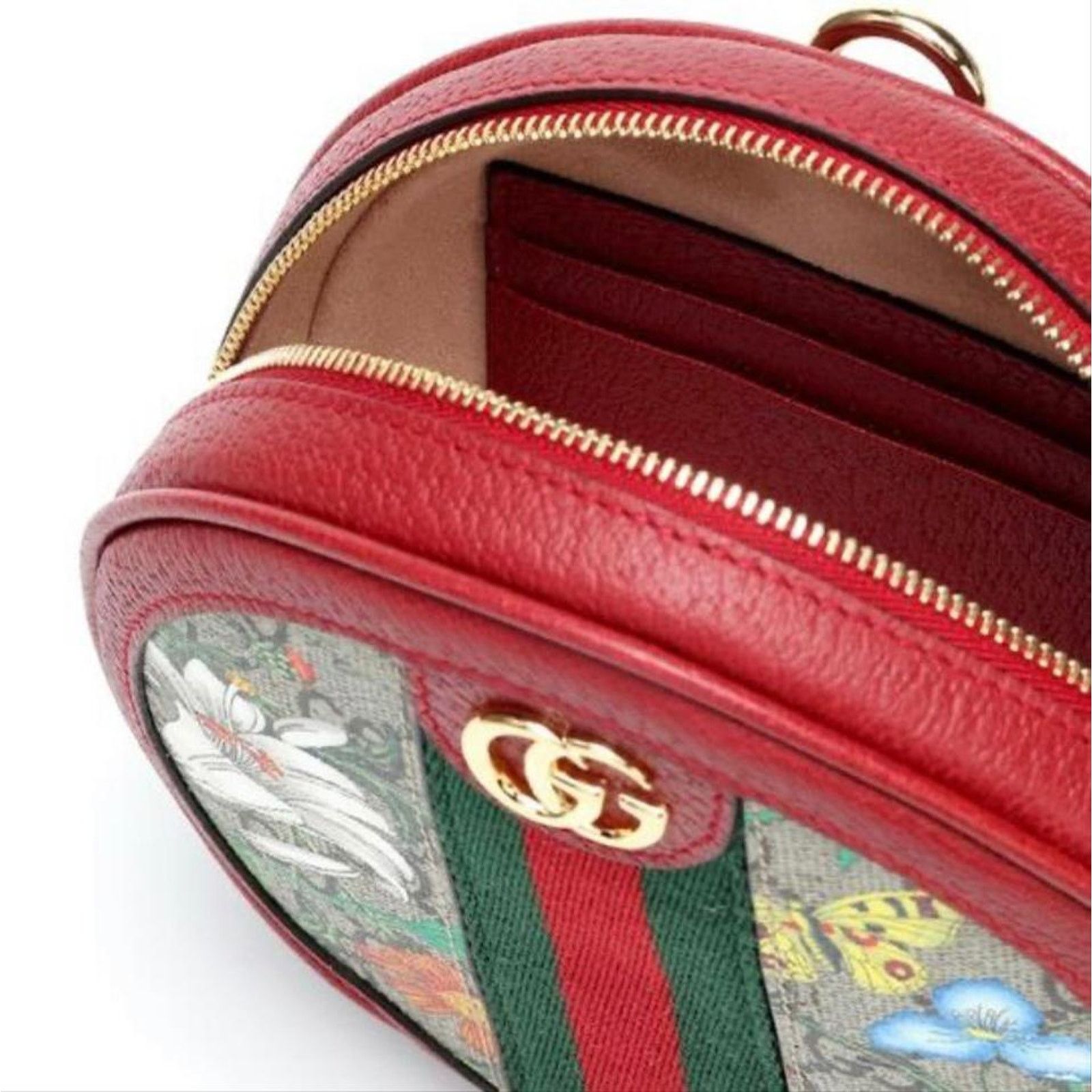 Gucci Ophidia GG logo floral round leather backpack Size ONE SIZE - 4 Thumbnail