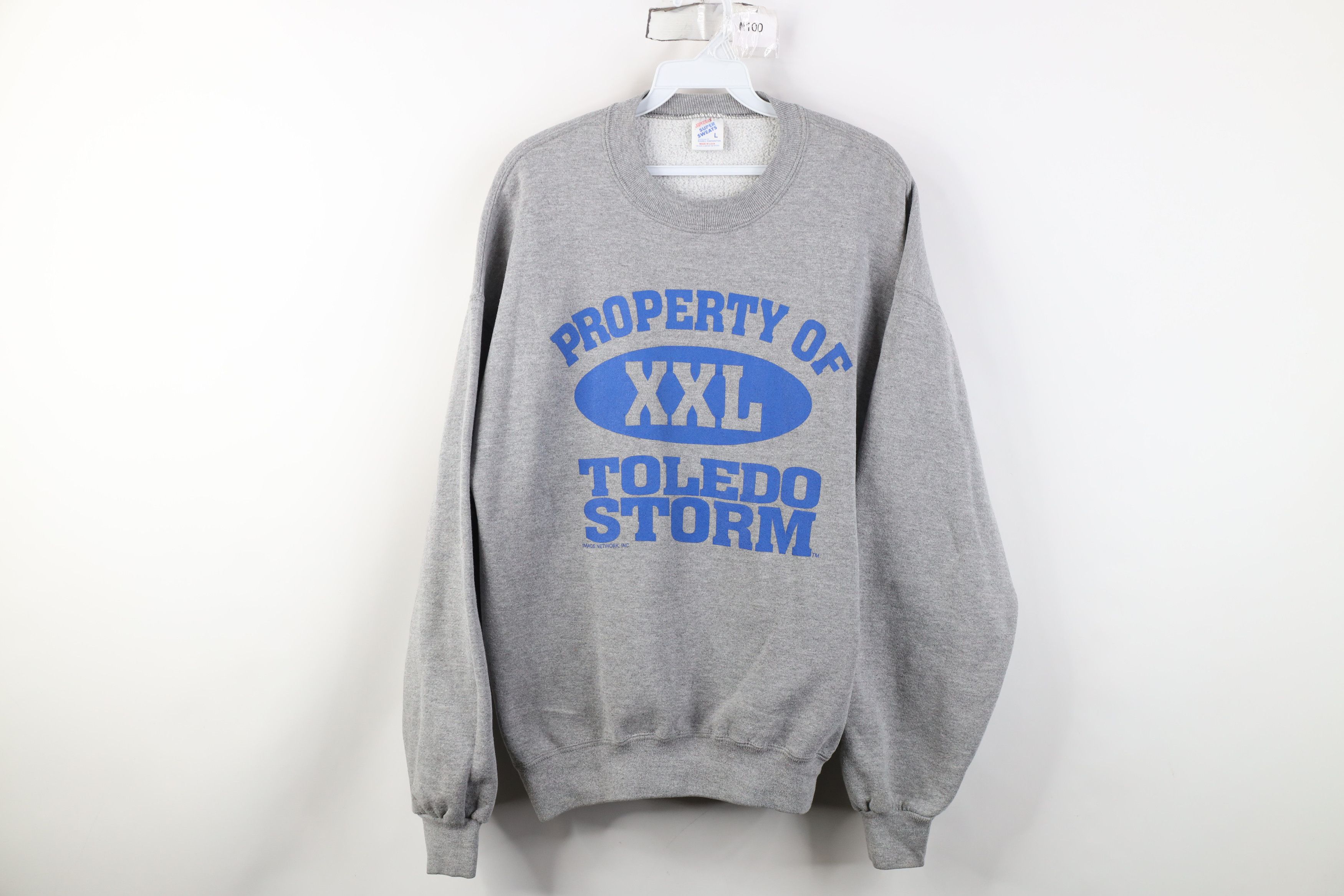 Vintage Vintage 90s League Toledo Storm Hockey Sweatshirt Gray USA Size US L / EU 52-54 / 3 - 1 Thumbnail
