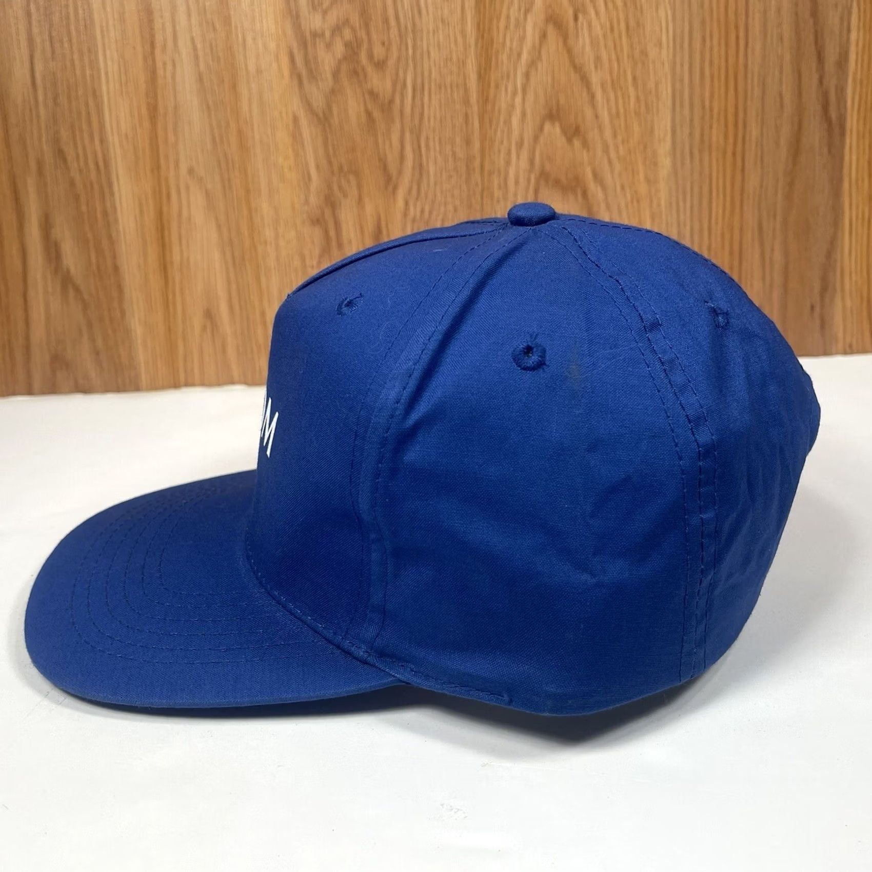 Vintage HIT Adult Adjustable Snapback Trucker Baseball Hat Cap Solid Blue Cotton | Casual Mens Hat Size ONE SIZE - 4 Thumbnail