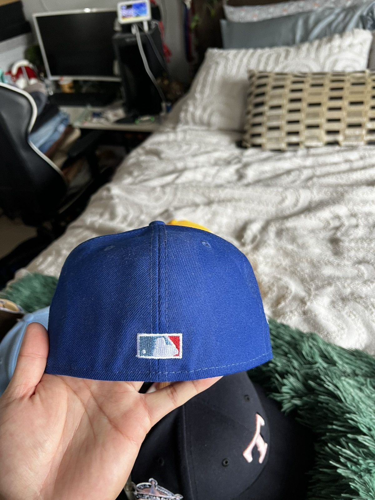 New Era Blue Atlanta Braves 59fifty Fitted w/Side Patch 7 Size ONE SIZE - 5 Thumbnail
