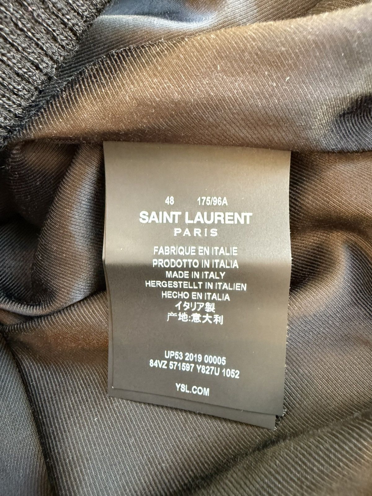 Saint Laurent Paris SS20 Saint Laurent YSL black teddy logo jacket 48 grail star Size US M / EU 48-50 / 2 - 22 Thumbnail