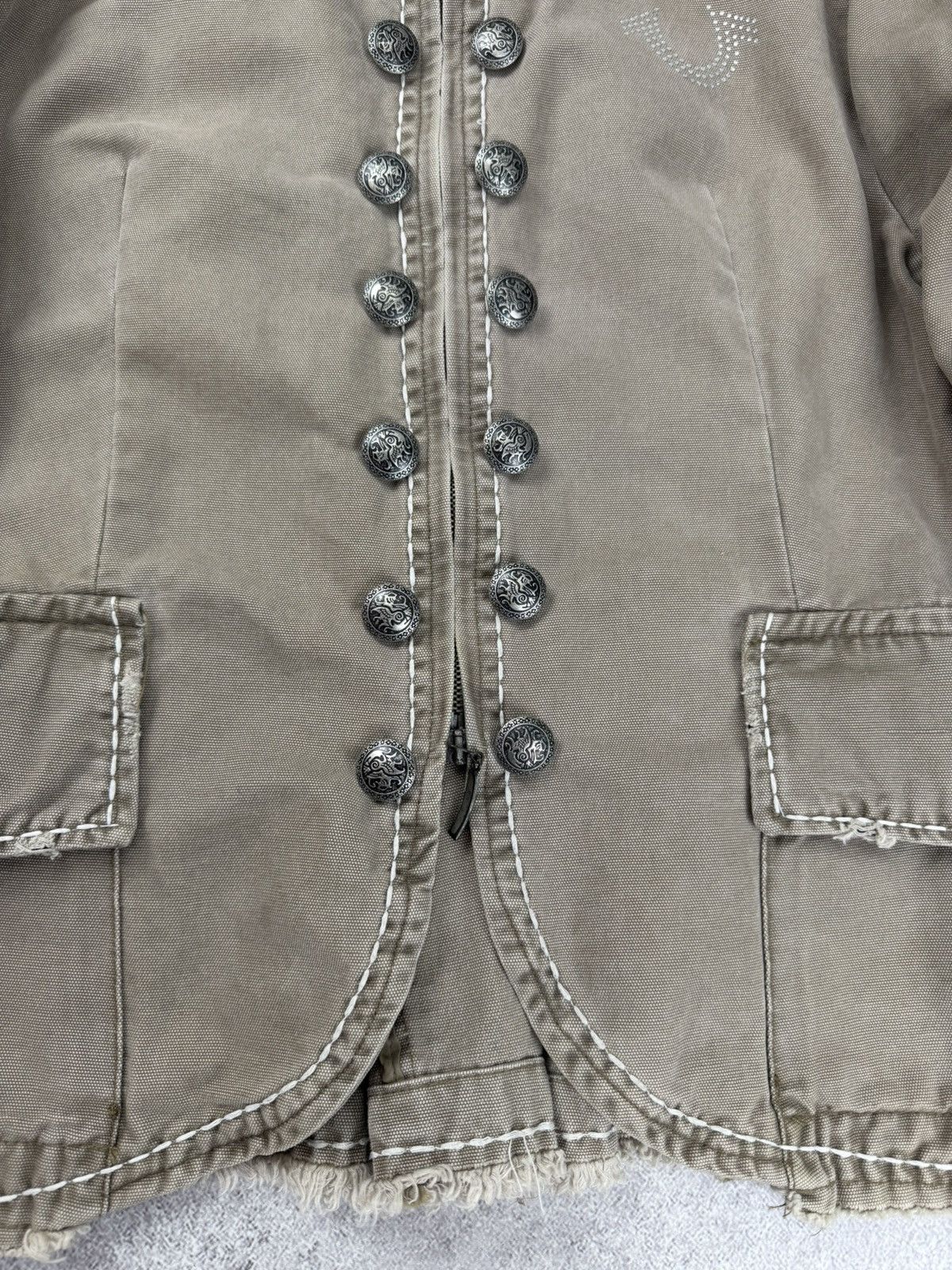 True Religion Vintage True Religion Women’s Military Denim Jacket Size 50 Size XL / US 12-14 / IT 48-50 - 5 Thumbnail