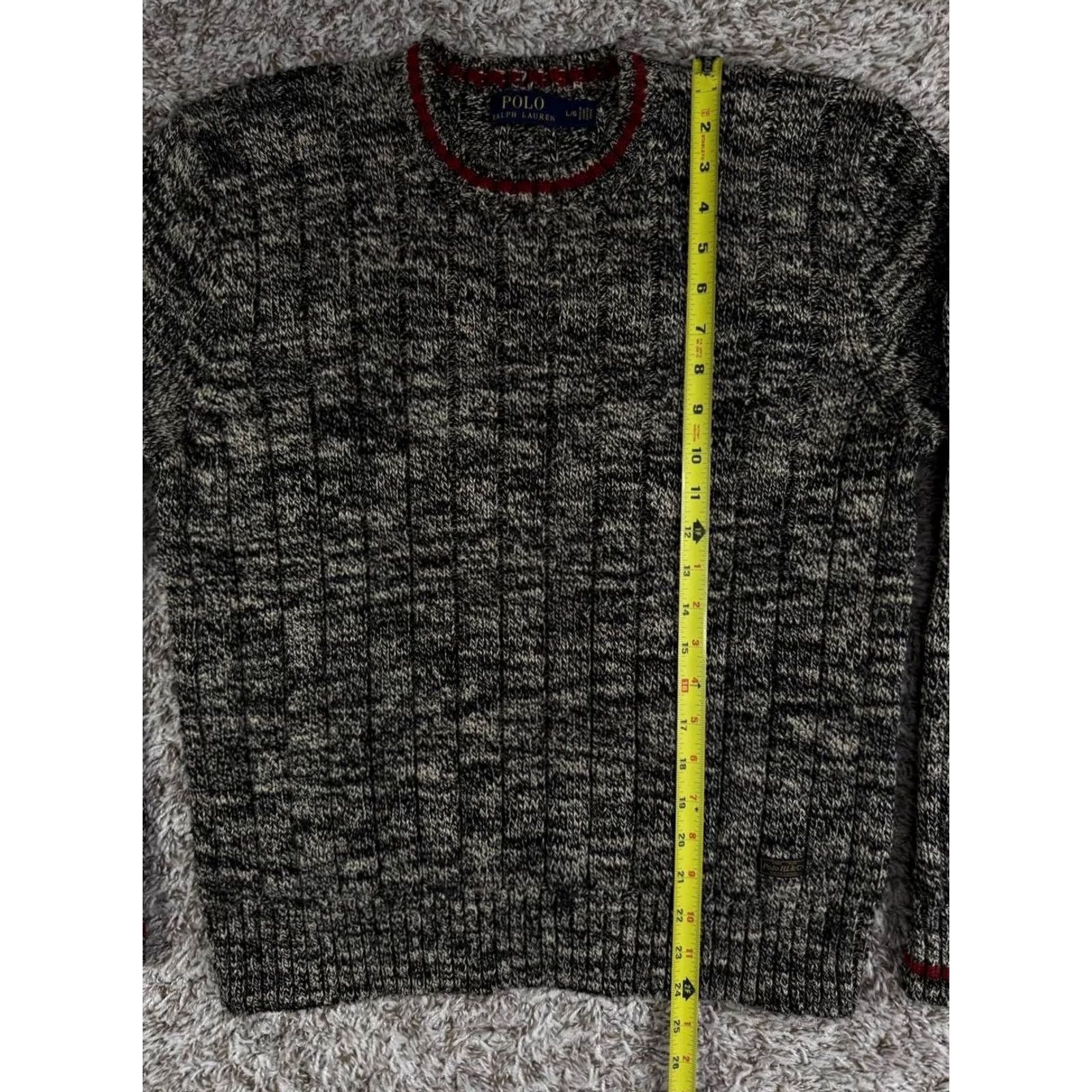 Polo Ralph Lauren Polo Ralph Lauren Sweater Crew Neck Knit Gray Size Large Mens Regular Pullover Classic Winter Spring Fall Knit Cotton Size US L / EU 52-54 / 3 - 5 Thumbnail