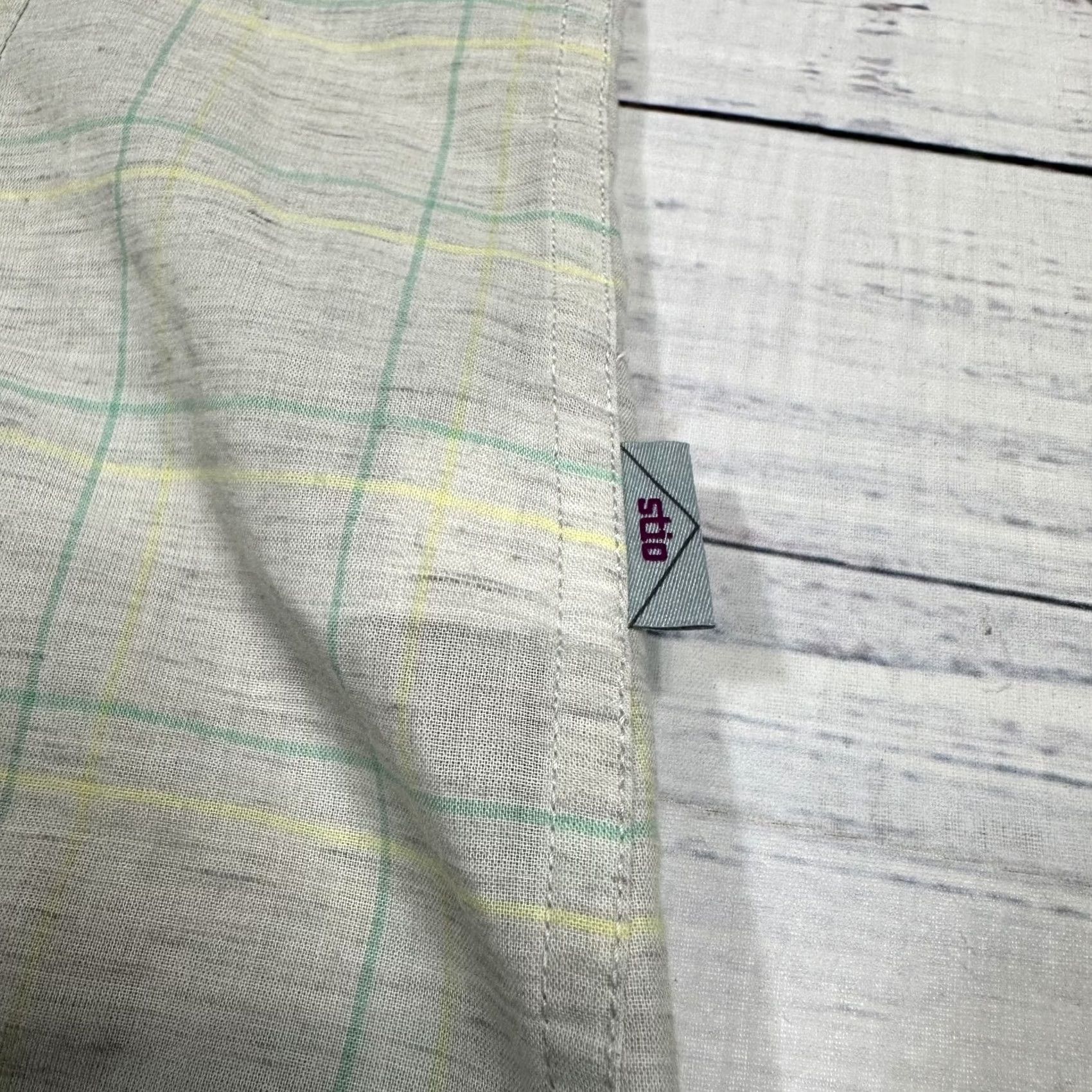 Vintage Stio Shirt Beige Green Plaid Long Sleeve 1/2 Buttons Casual Women's M Size M / US 6-8 / IT 42-44 - 5 Thumbnail