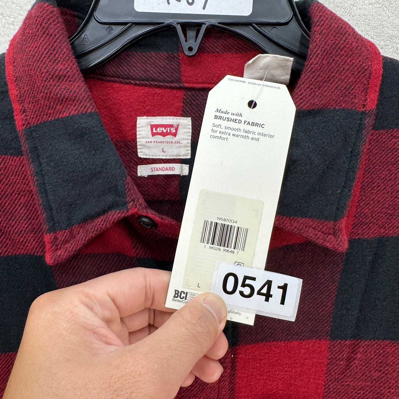 Levi's LEVI'S MEN'S LARGE CLASSIC WORKER SHIRT ALBANY BIKING RED Size US L / EU 52-54 / 3 - 3 Thumbnail