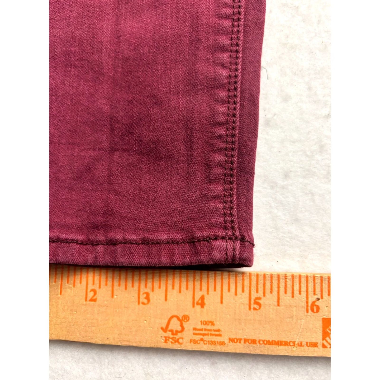 Vintage Bullhead Jeans Juniors 9 (27x29) Burgundy Stretch Skinniest High Rise Denim Zip Fly Womens Size 30" / US 8 / IT 44 - 5 Thumbnail