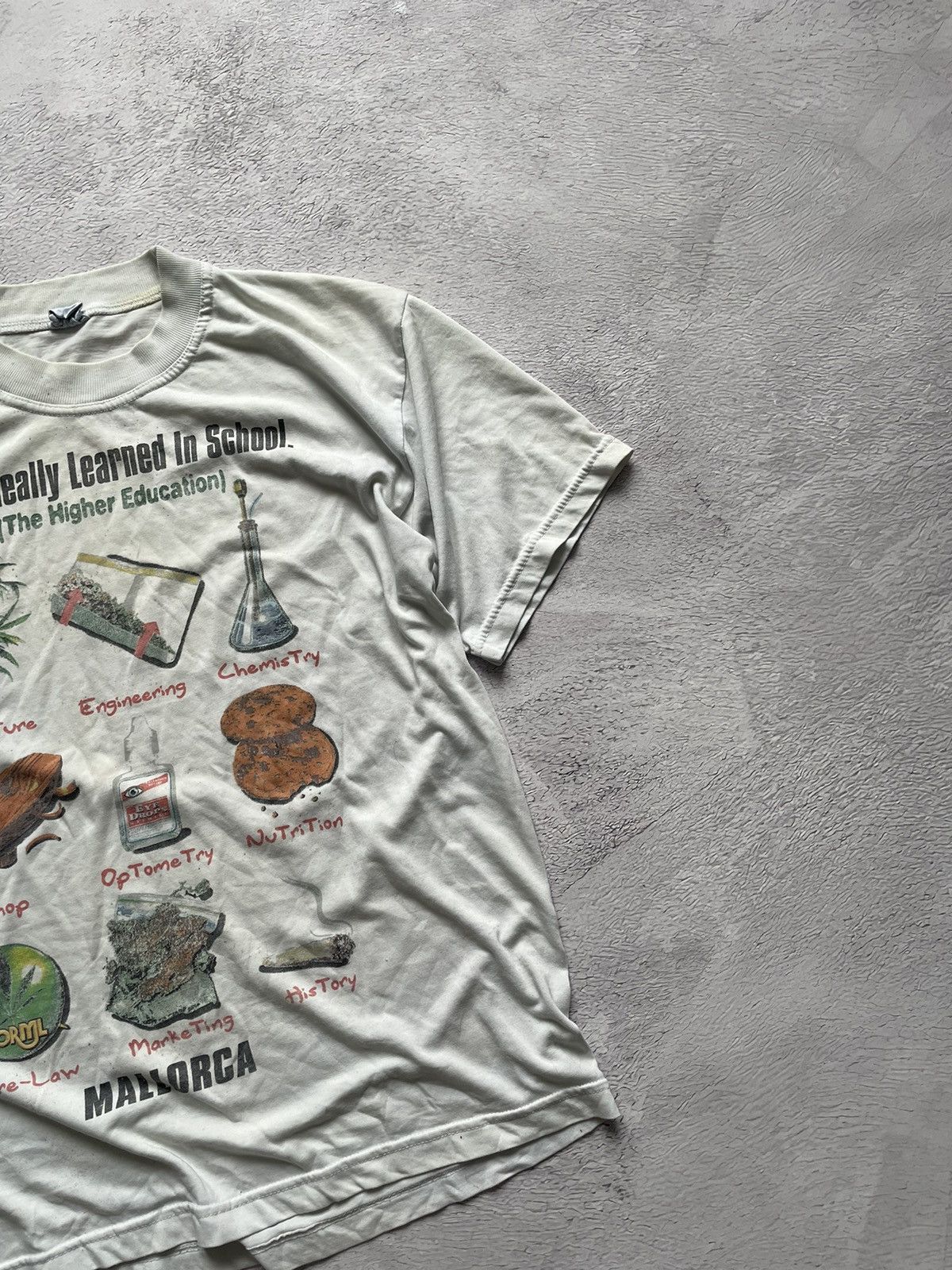 Vintage Vintage Tee «What I Really Learned In School» 90’s Rare Size US M / EU 48-50 / 2 - 3 Thumbnail