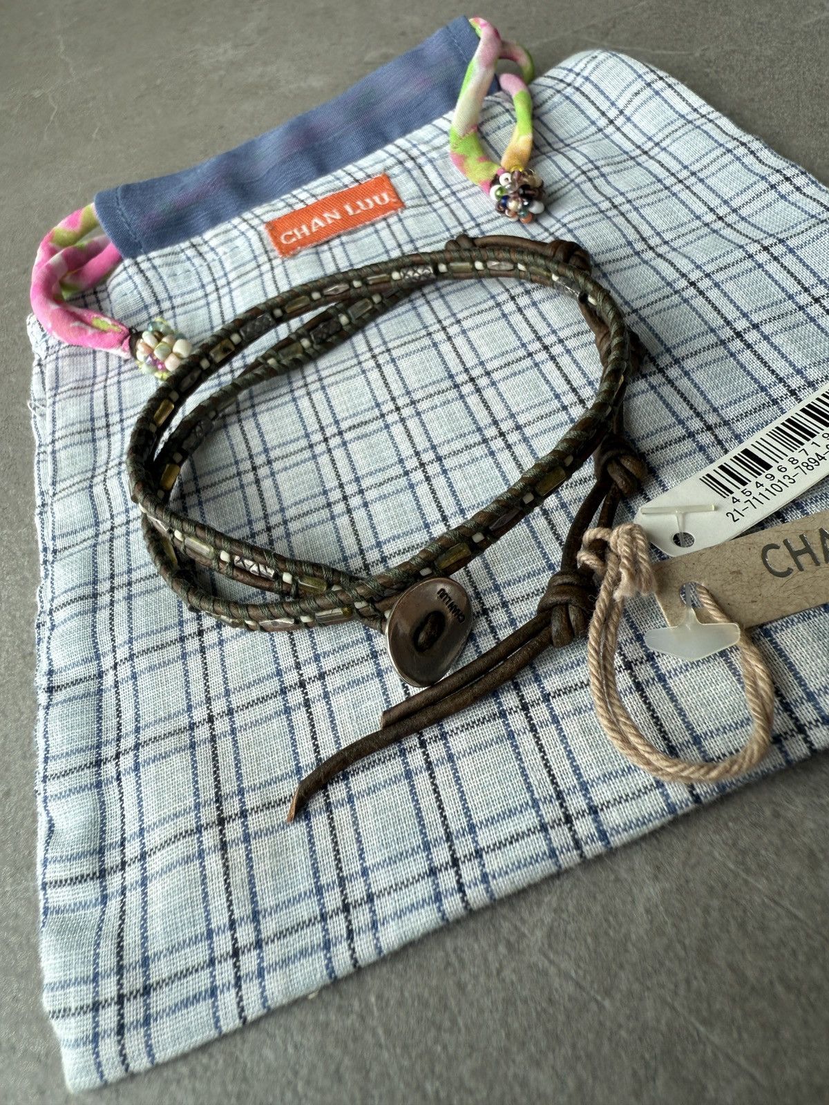 Japanese Brand CHAN LUU Hand Made Hippies Surfing Unisex Leather Bracelet Size ONE SIZE - 12 Thumbnail